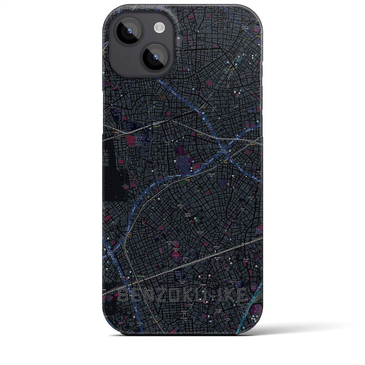 【洗足池(東京都)】地図柄iPhoneケース(バックカバータイプ)