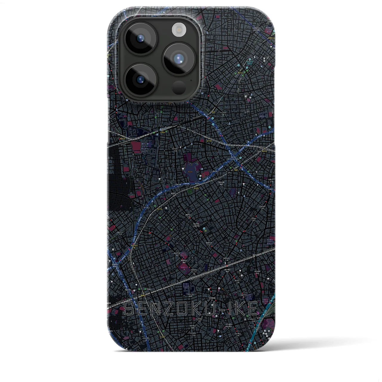 【洗足池(東京都)】地図柄iPhoneケース(バックカバータイプ)