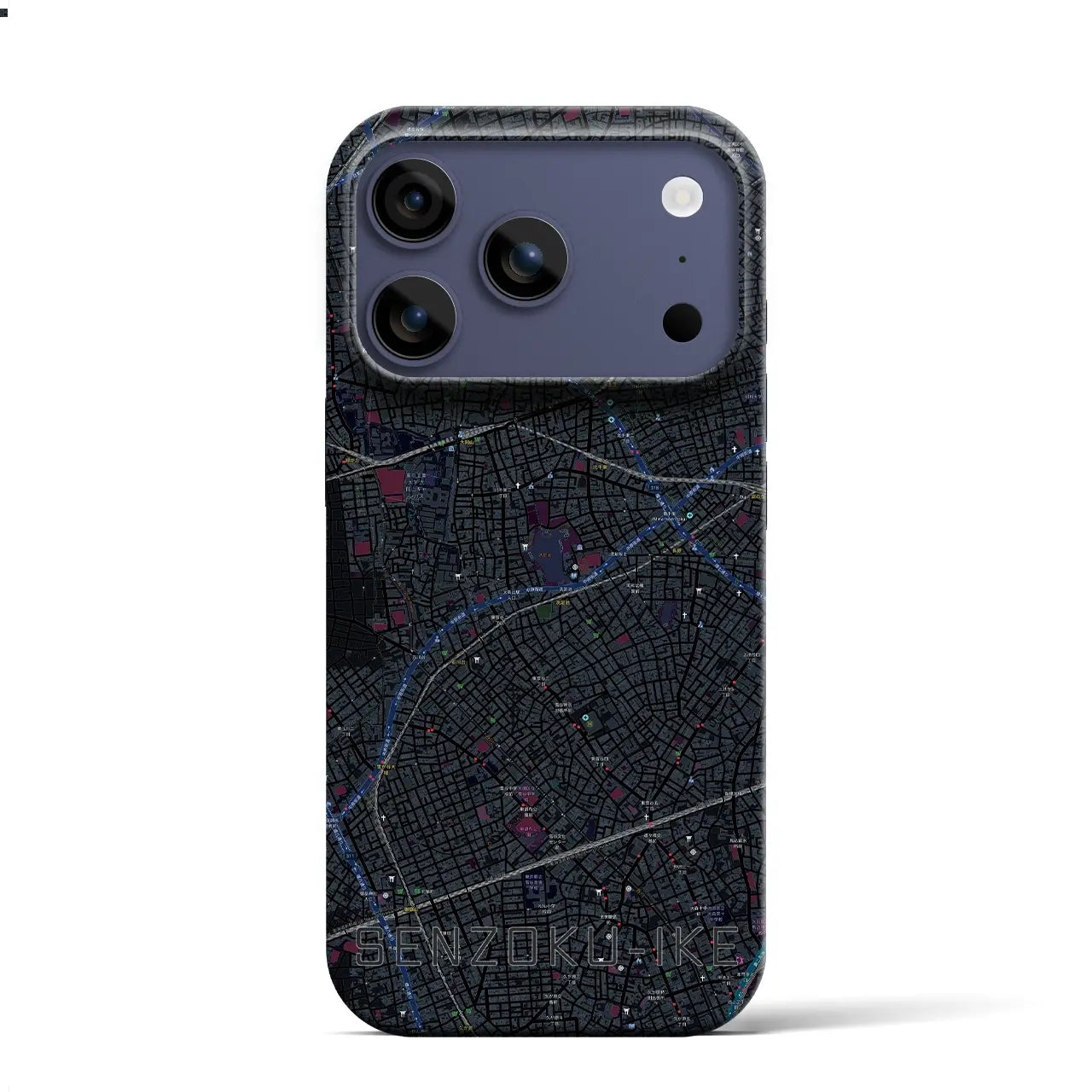 【洗足池(東京都)】地図柄iPhoneケース(バックカバータイプ)