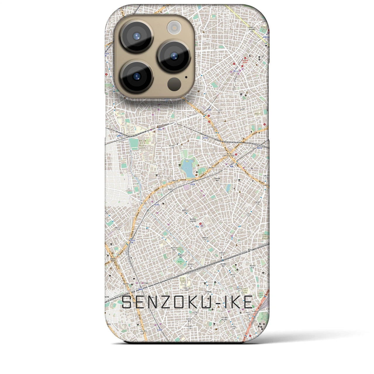 【洗足池(東京都)】地図柄iPhoneケース(バックカバータイプ)