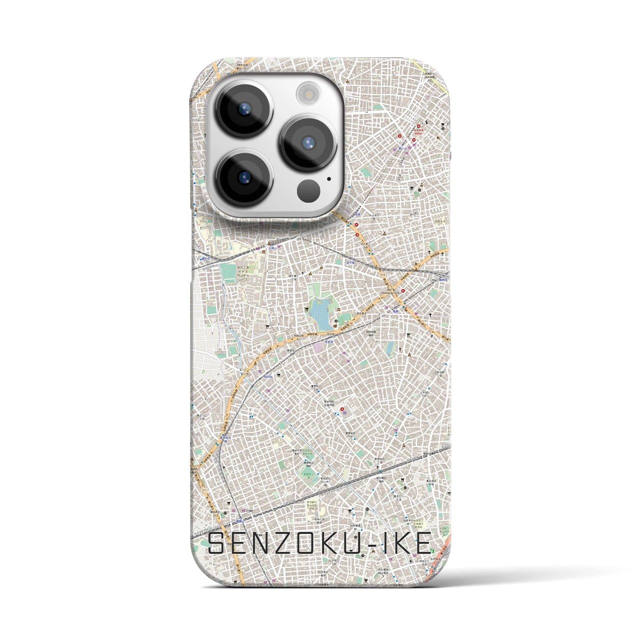 【洗足池(東京都)】地図柄iPhoneケース(バックカバータイプ)
