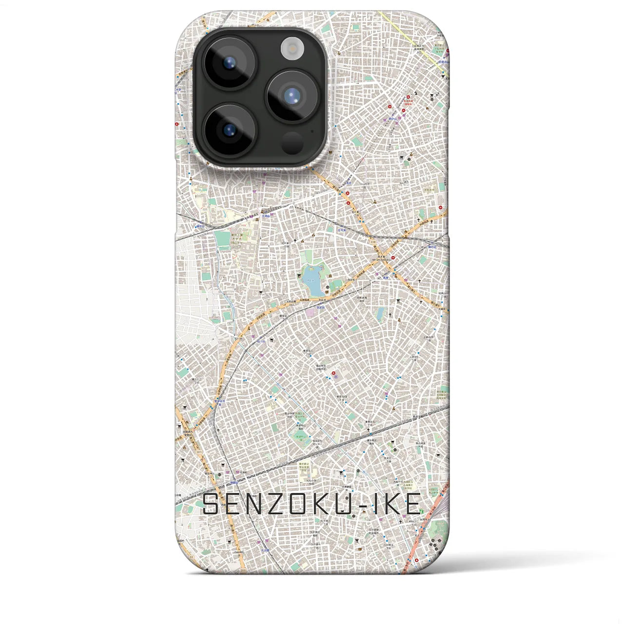 【洗足池(東京都)】地図柄iPhoneケース(バックカバータイプ)