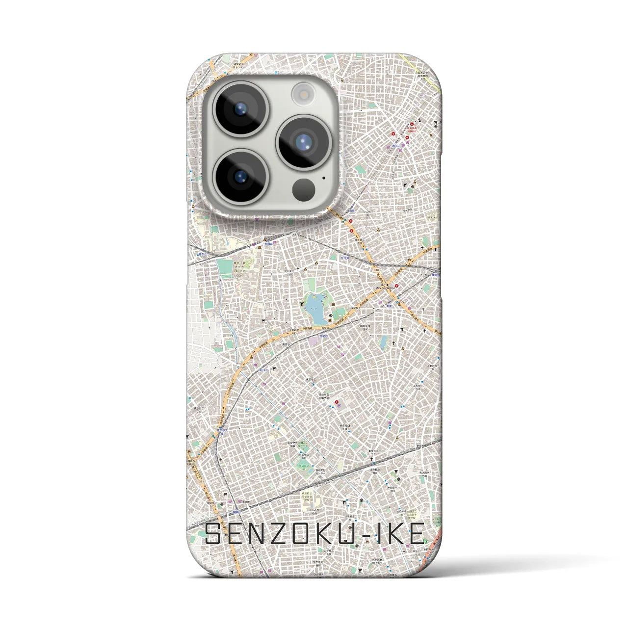【洗足池(東京都)】地図柄iPhoneケース(バックカバータイプ)