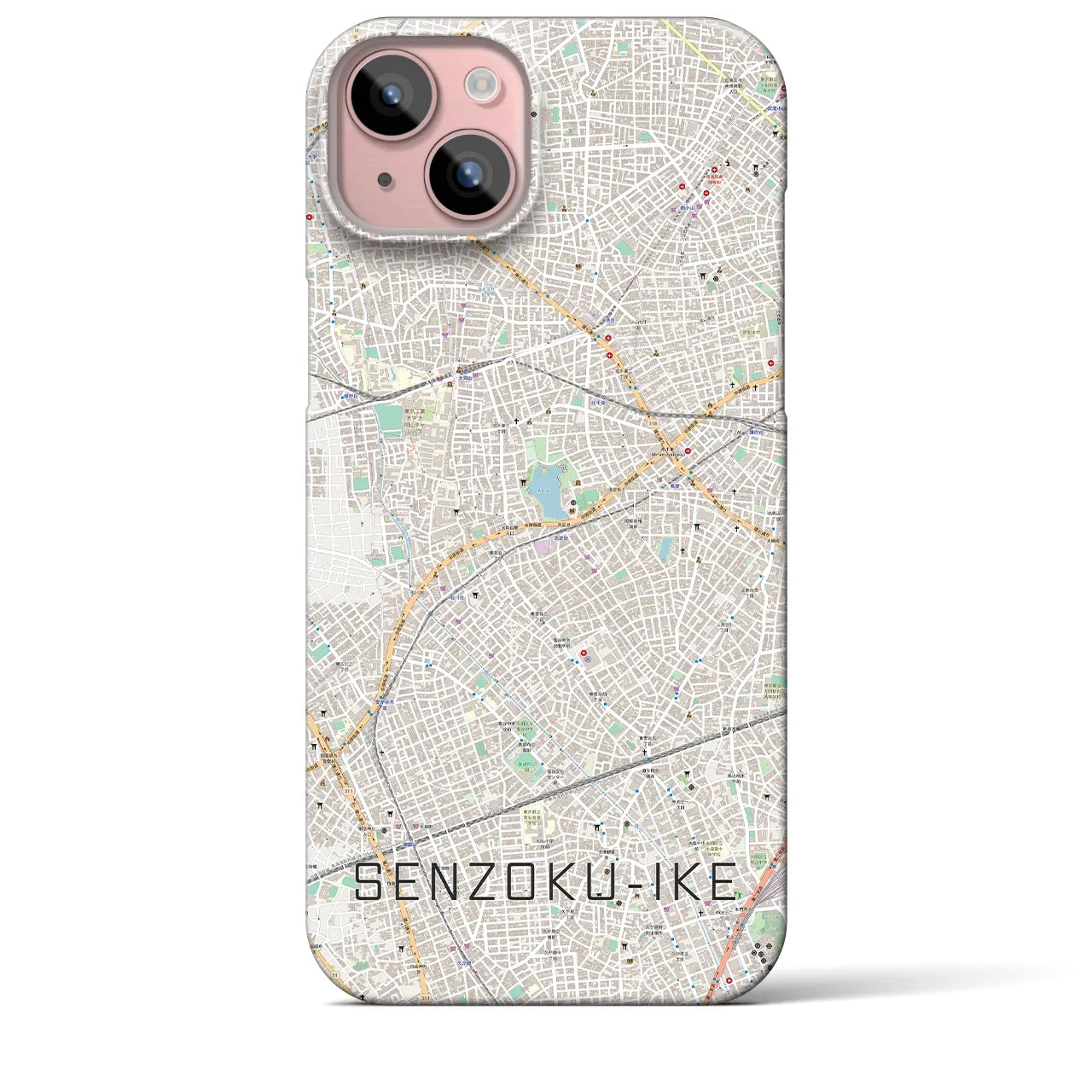 【洗足池(東京都)】地図柄iPhoneケース(バックカバータイプ)