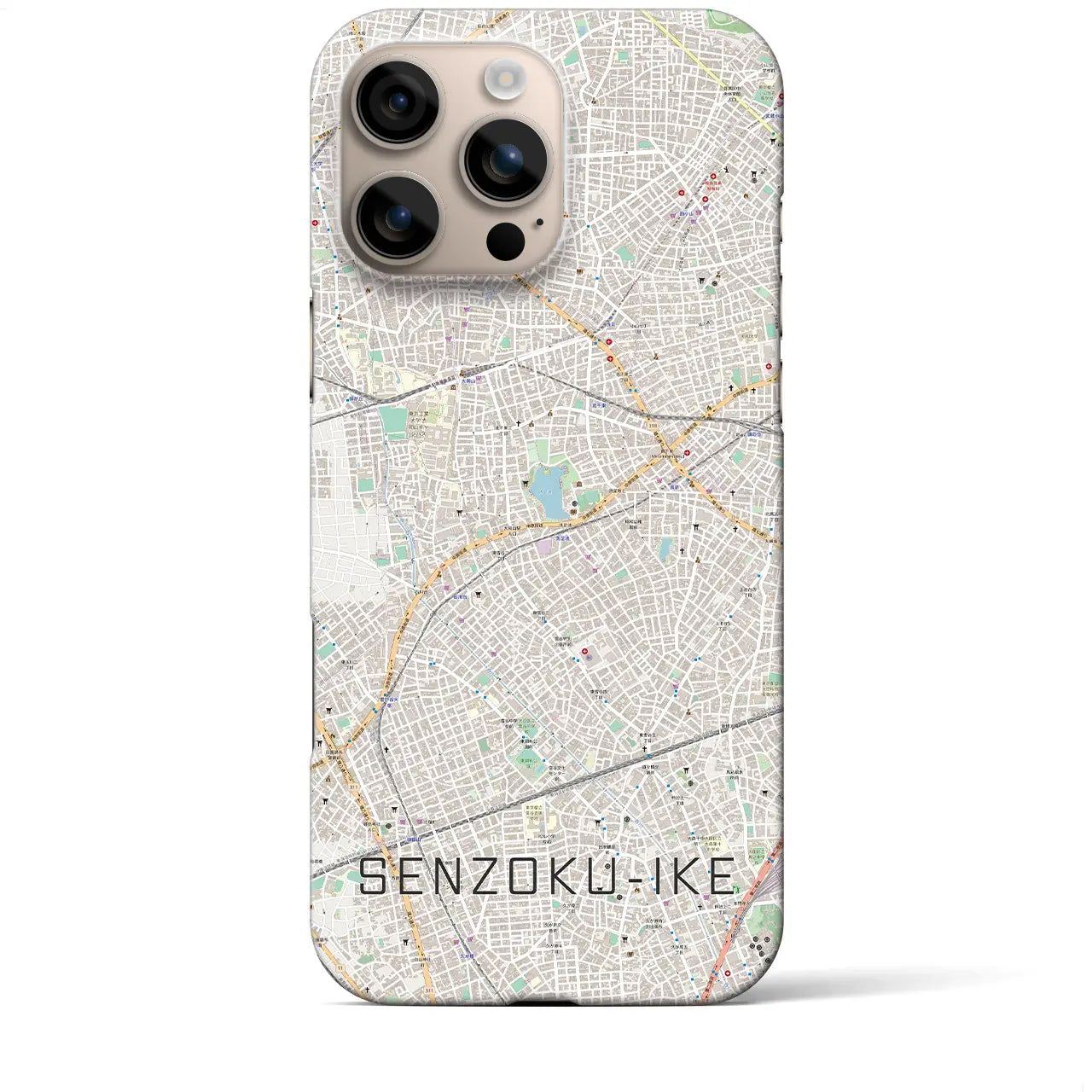 【洗足池(東京都)】地図柄iPhoneケース(バックカバータイプ)