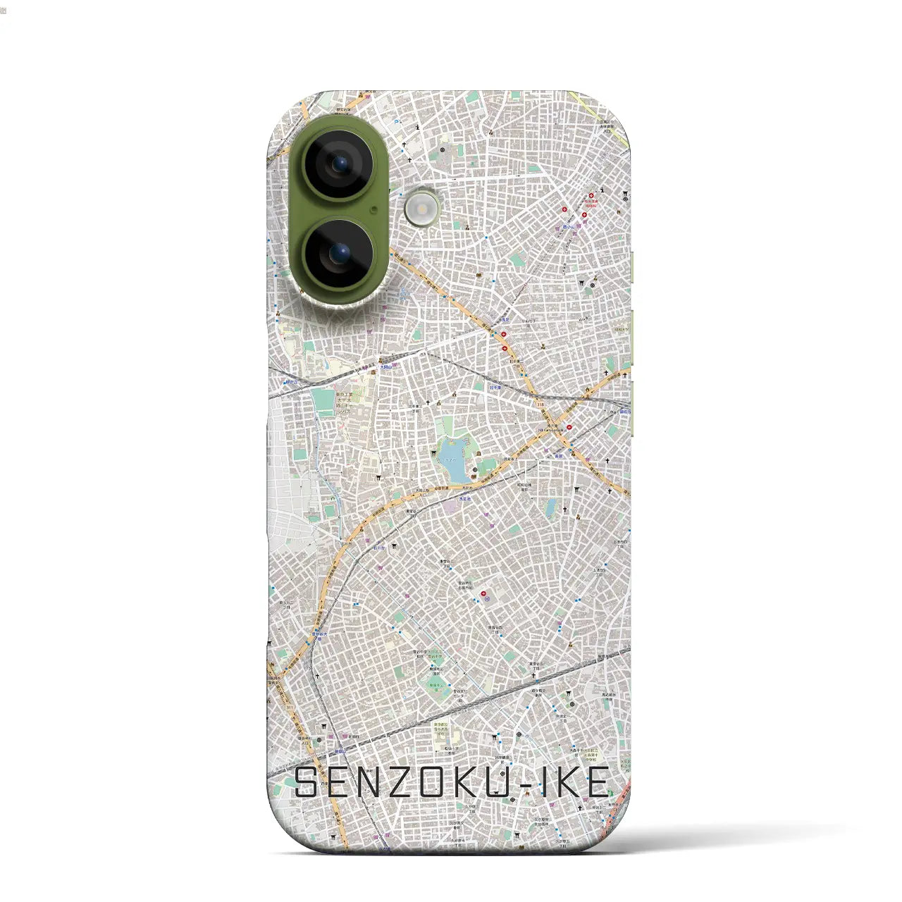 【洗足池(東京都)】地図柄iPhoneケース(バックカバータイプ)