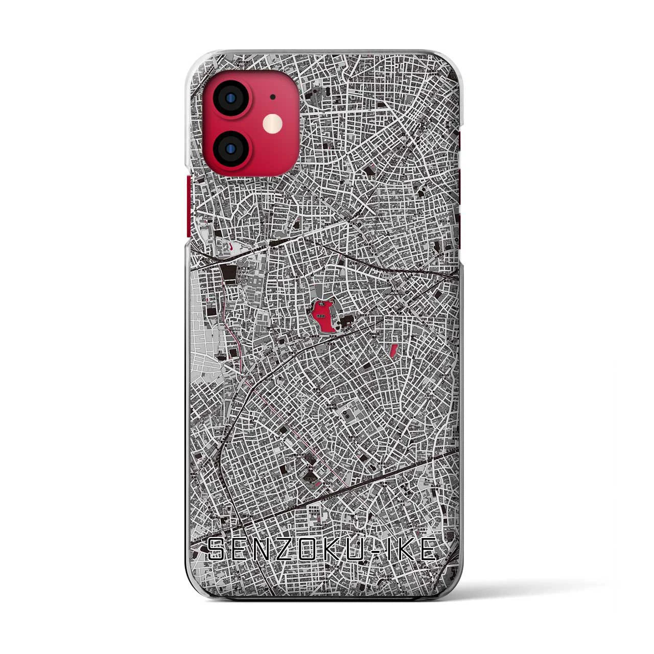 【洗足池(東京都)】地図柄iPhoneケース(クリアタイプ)