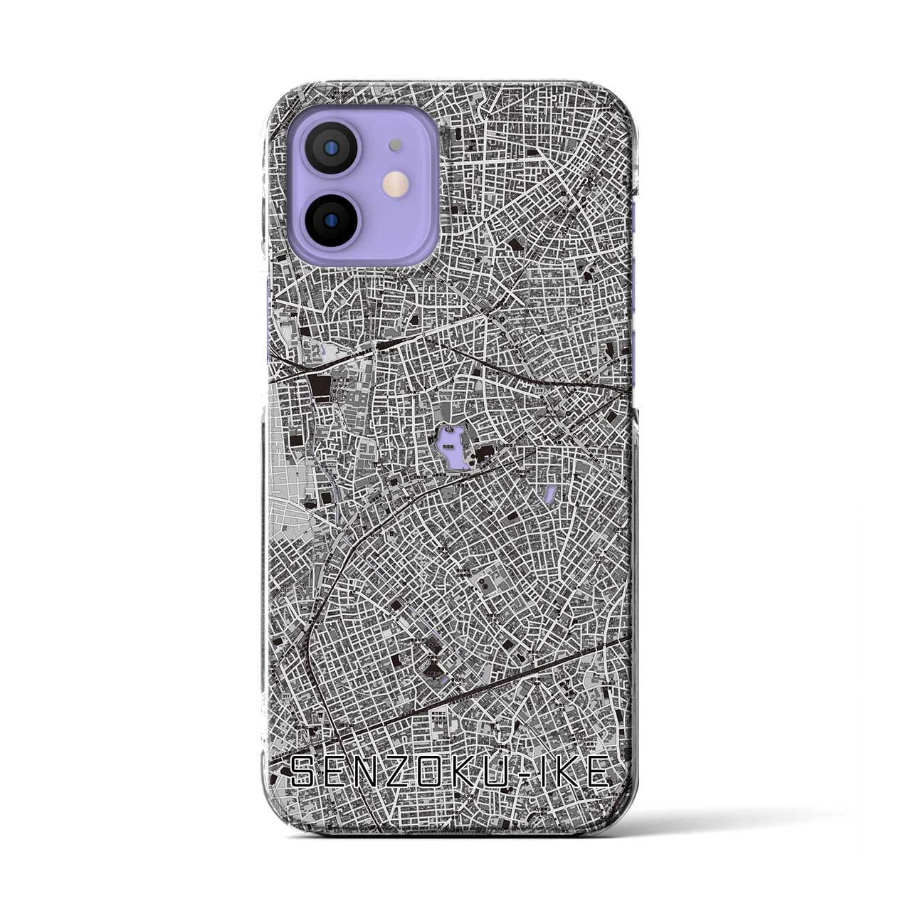 【洗足池(東京都)】地図柄iPhoneケース(クリアタイプ)