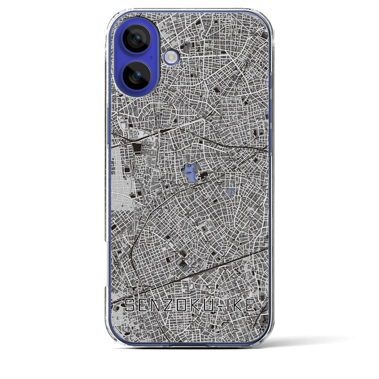 【洗足池(東京都)】地図柄iPhoneケース(クリアタイプ)