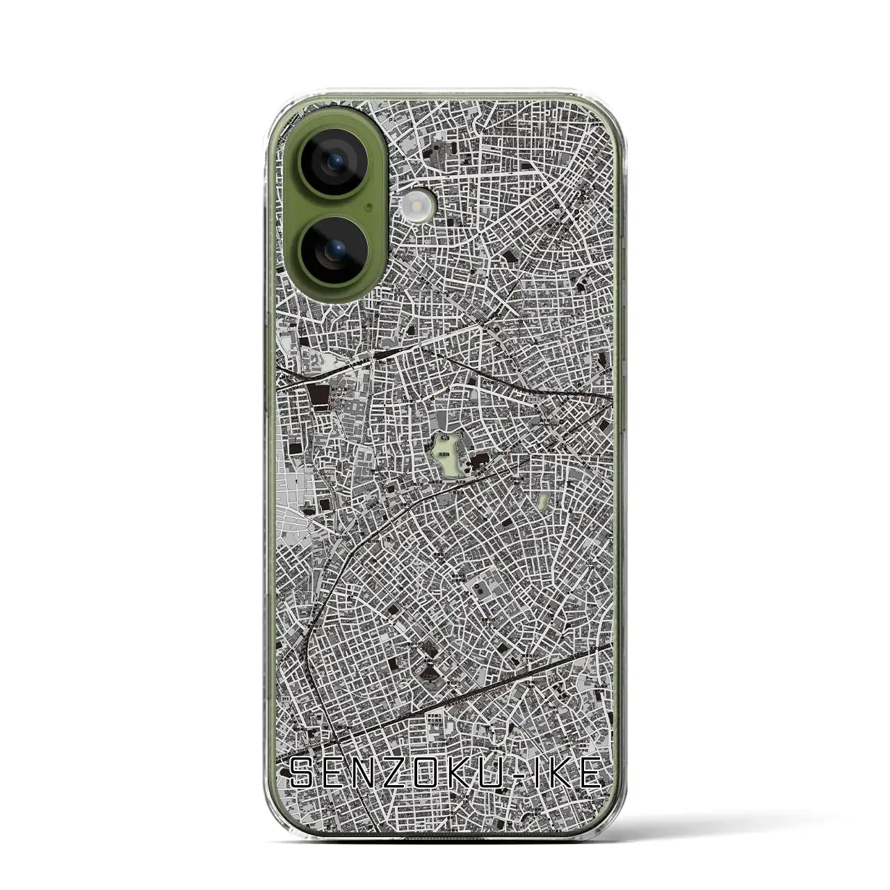 【洗足池(東京都)】地図柄iPhoneケース(クリアタイプ)