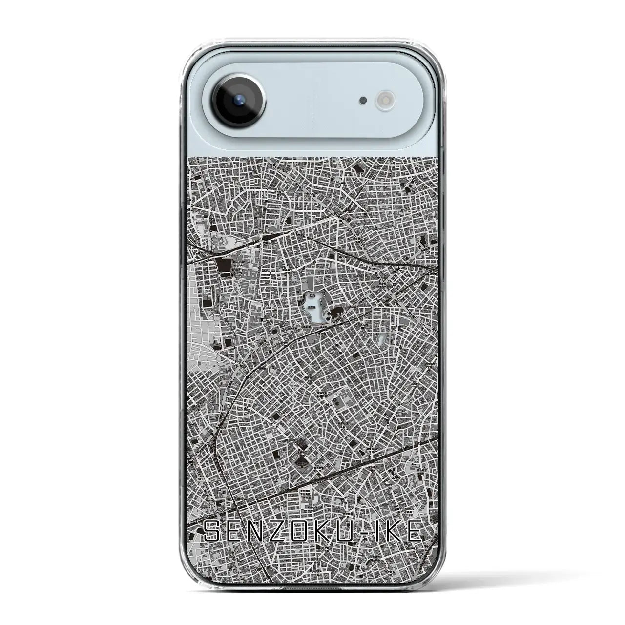 【洗足池(東京都)】地図柄iPhoneケース(クリアタイプ)