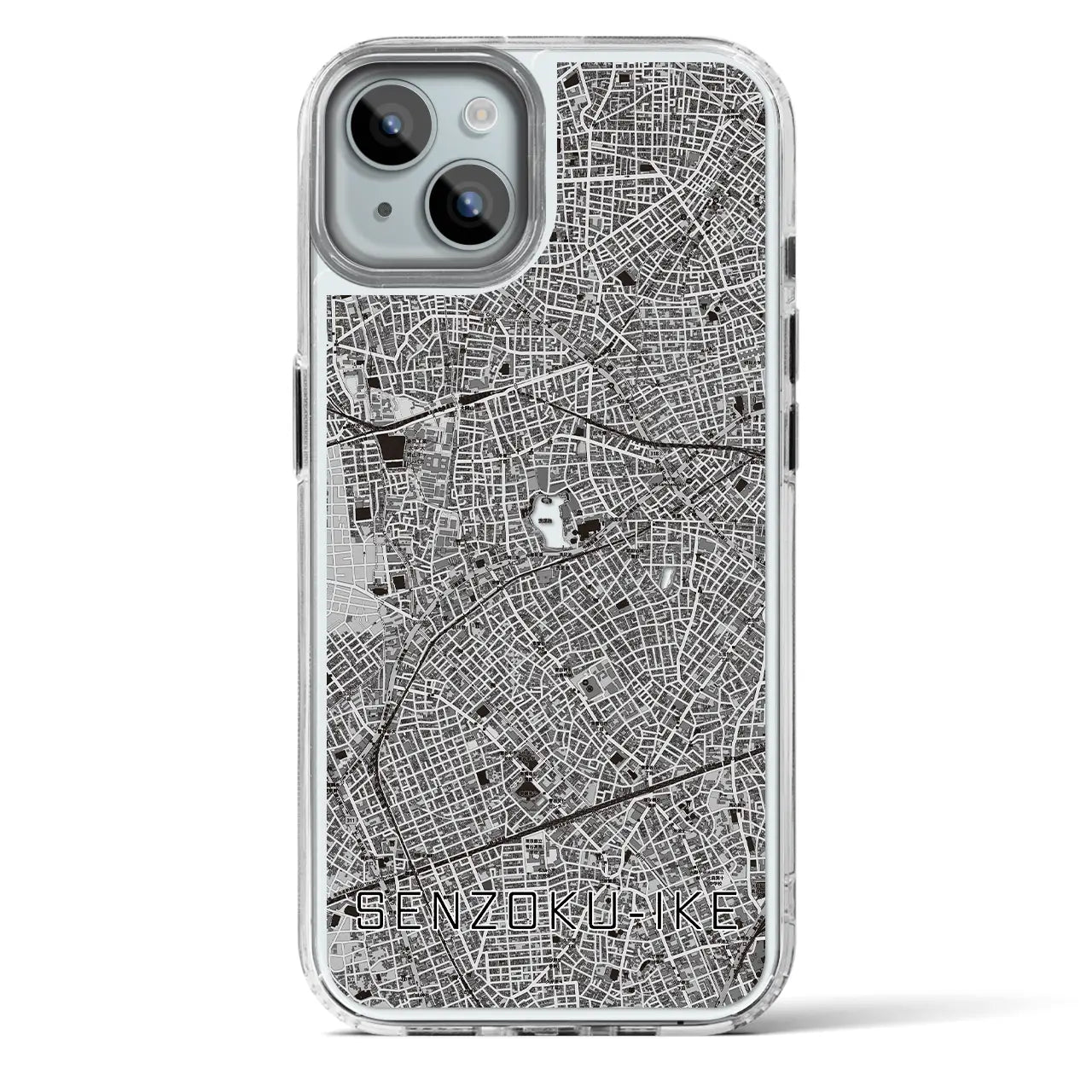 【洗足池(東京都)】地図柄iPhoneケース(MagSafeタイプ)