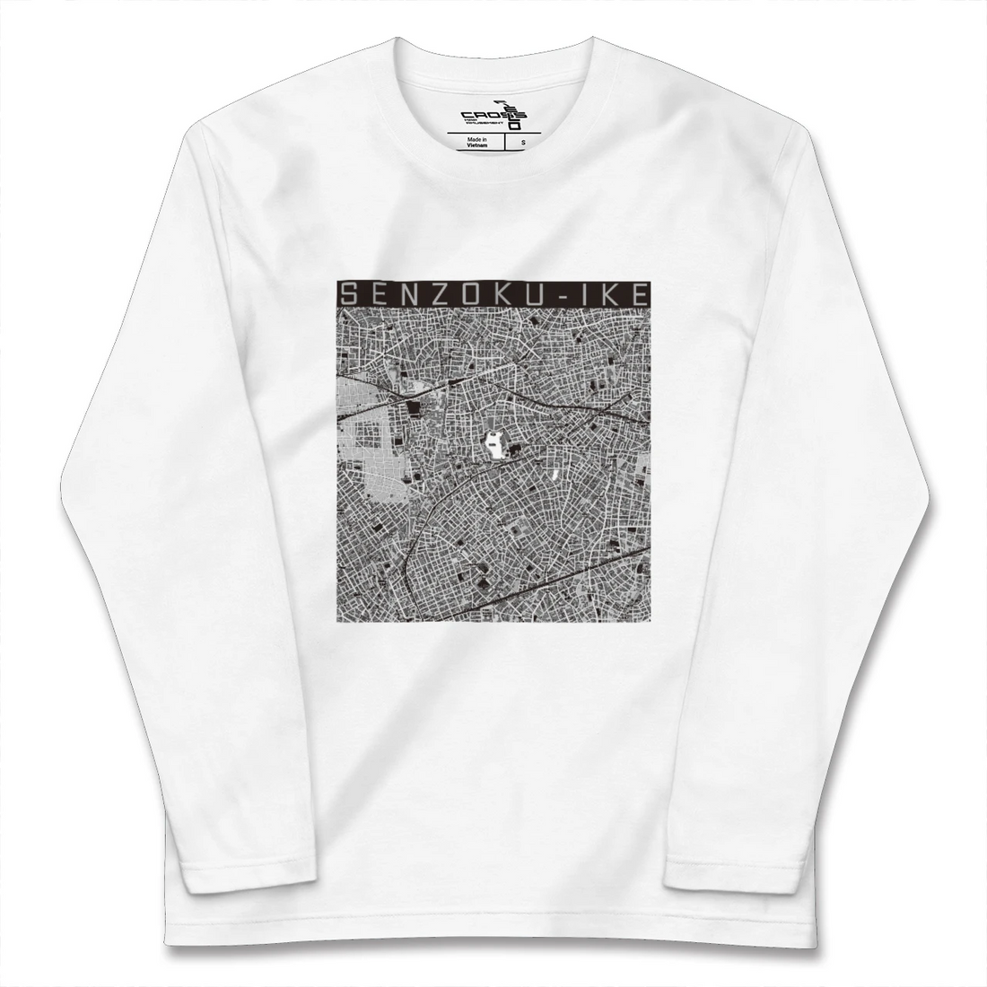 【洗足池(東京都)】地図柄ロングスリーブTシャツ