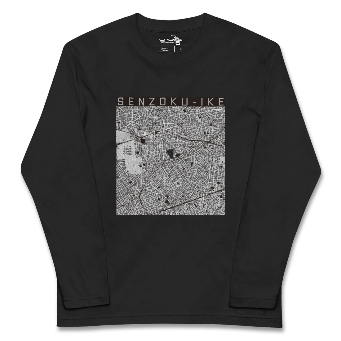 【洗足池(東京都)】地図柄ロングスリーブTシャツ