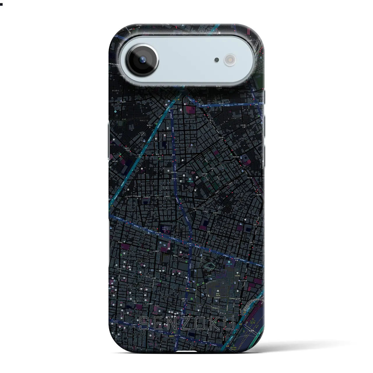 【千束(東京都)】地図柄iPhoneケース(バックカバータイプ)