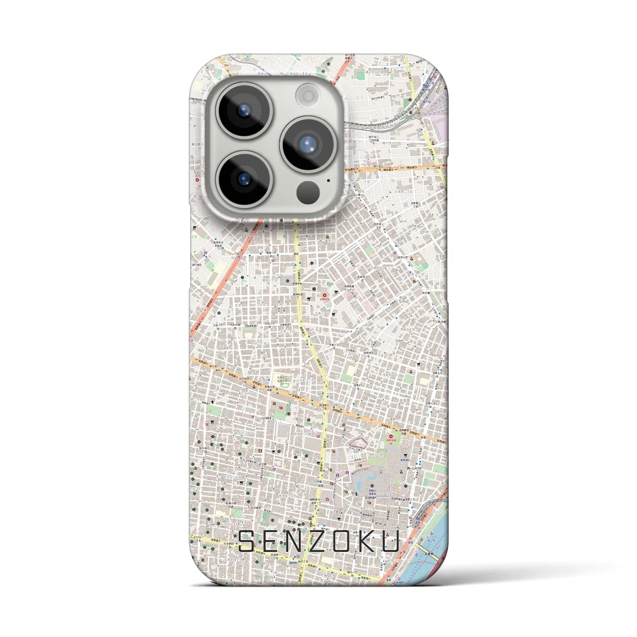 【千束(東京都)】地図柄iPhoneケース(バックカバータイプ)