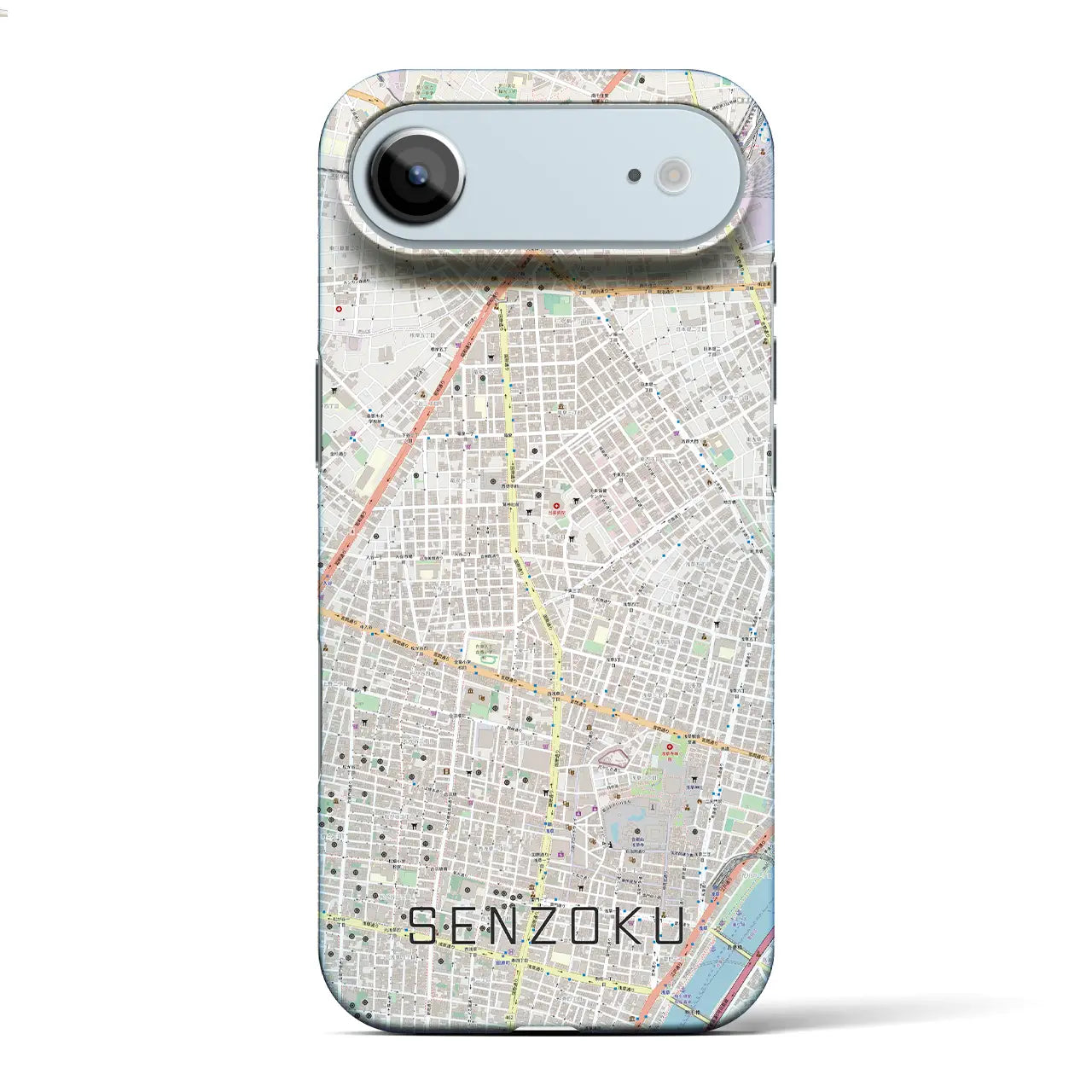 【千束(東京都)】地図柄iPhoneケース(バックカバータイプ)