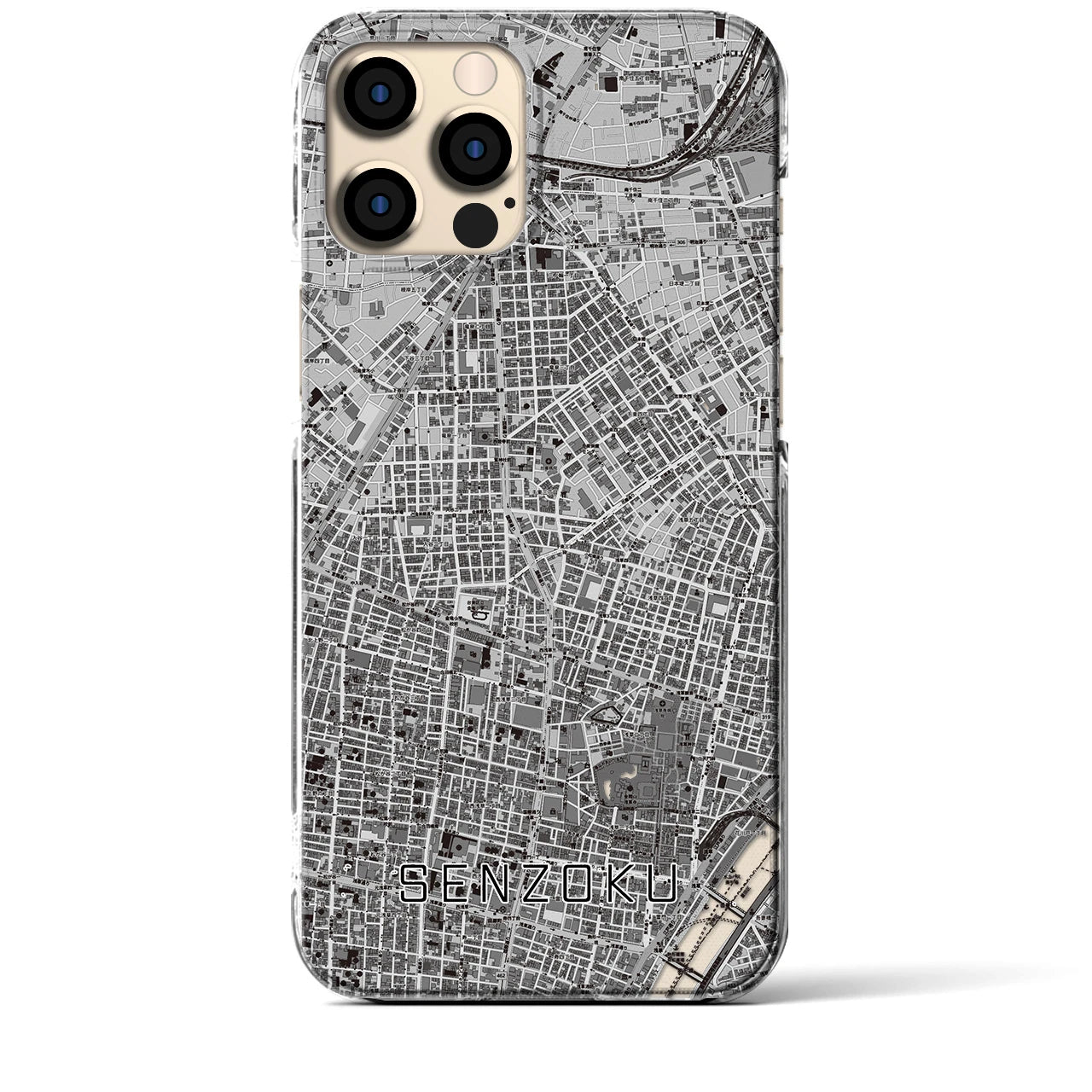 【千束(東京都)】地図柄iPhoneケース(クリアタイプ)