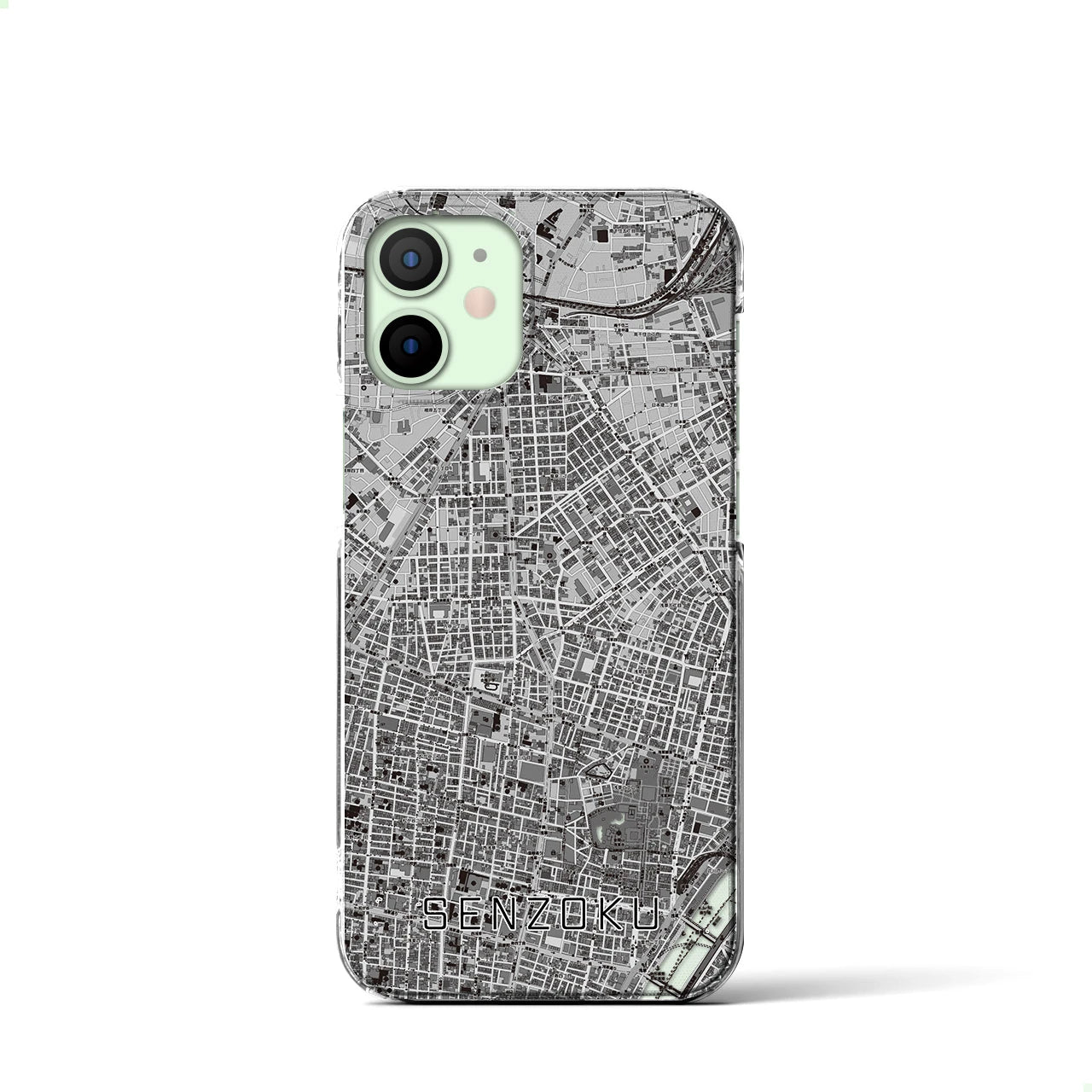 【千束(東京都)】地図柄iPhoneケース(クリアタイプ)