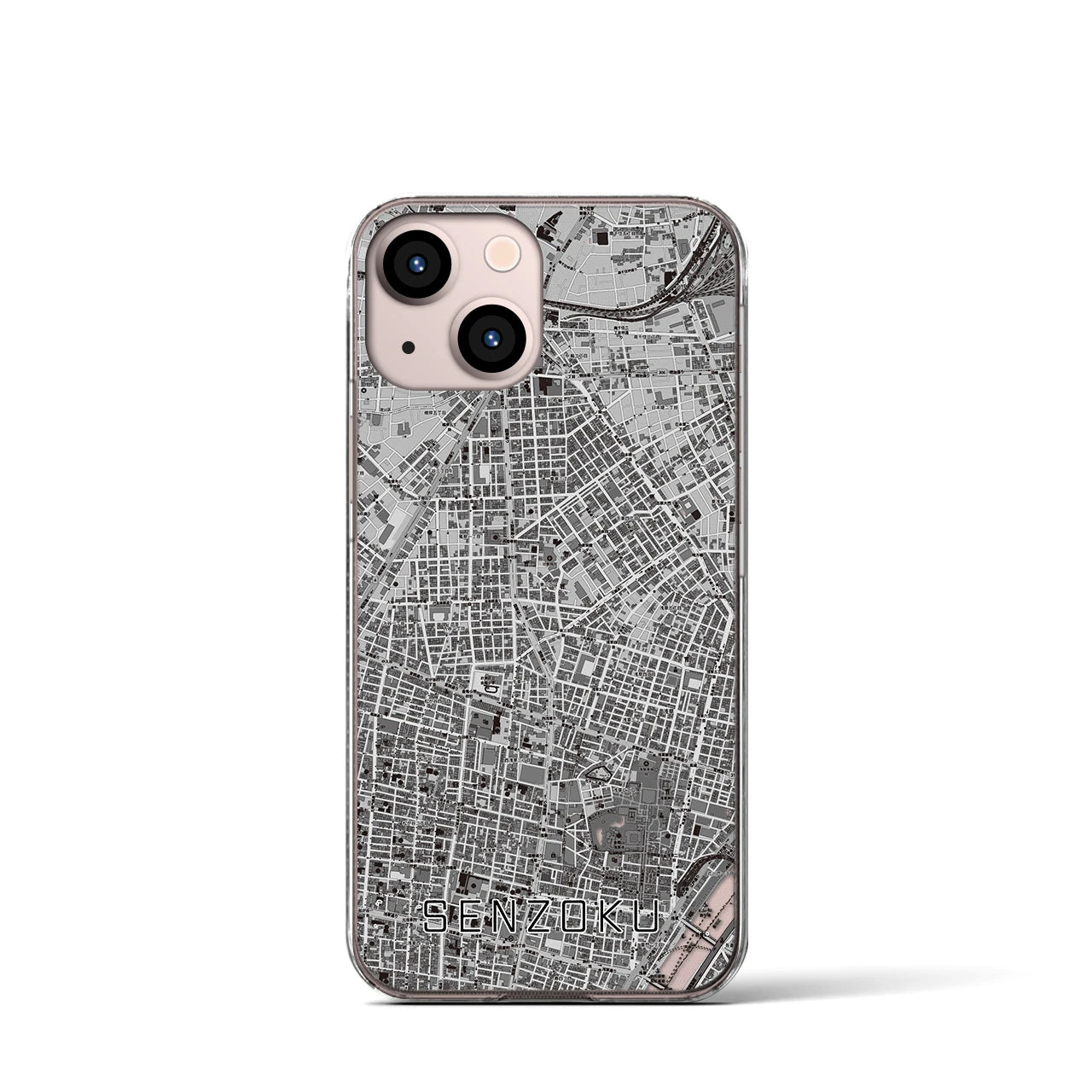 【千束(東京都)】地図柄iPhoneケース(クリアタイプ)