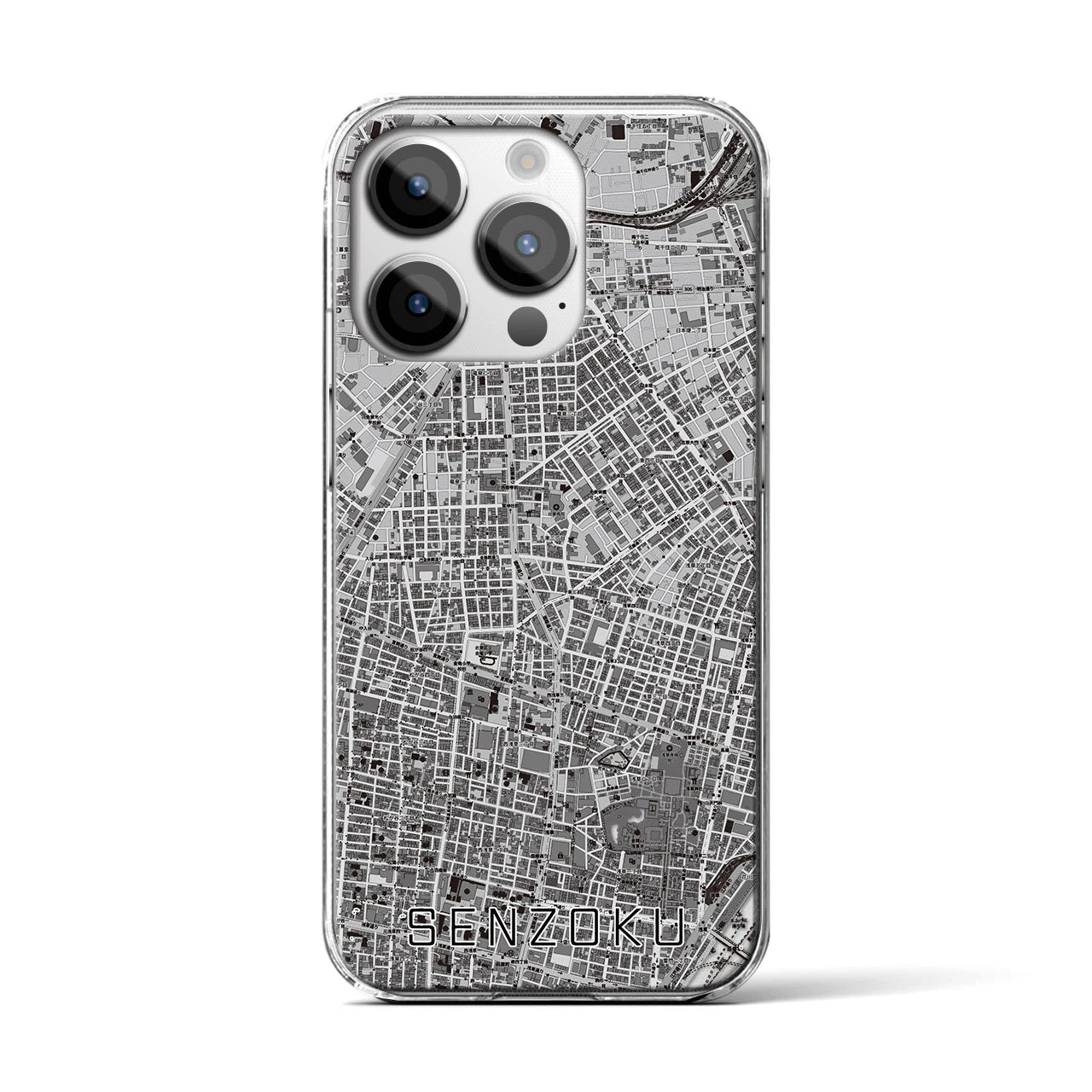 【千束(東京都)】地図柄iPhoneケース(クリアタイプ)