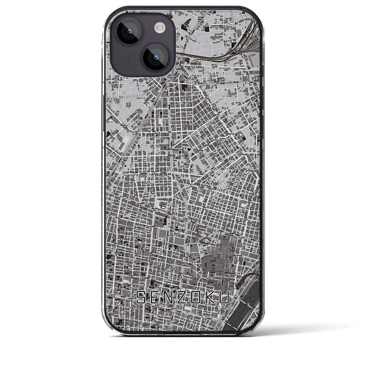 【千束(東京都)】地図柄iPhoneケース(クリアタイプ)
