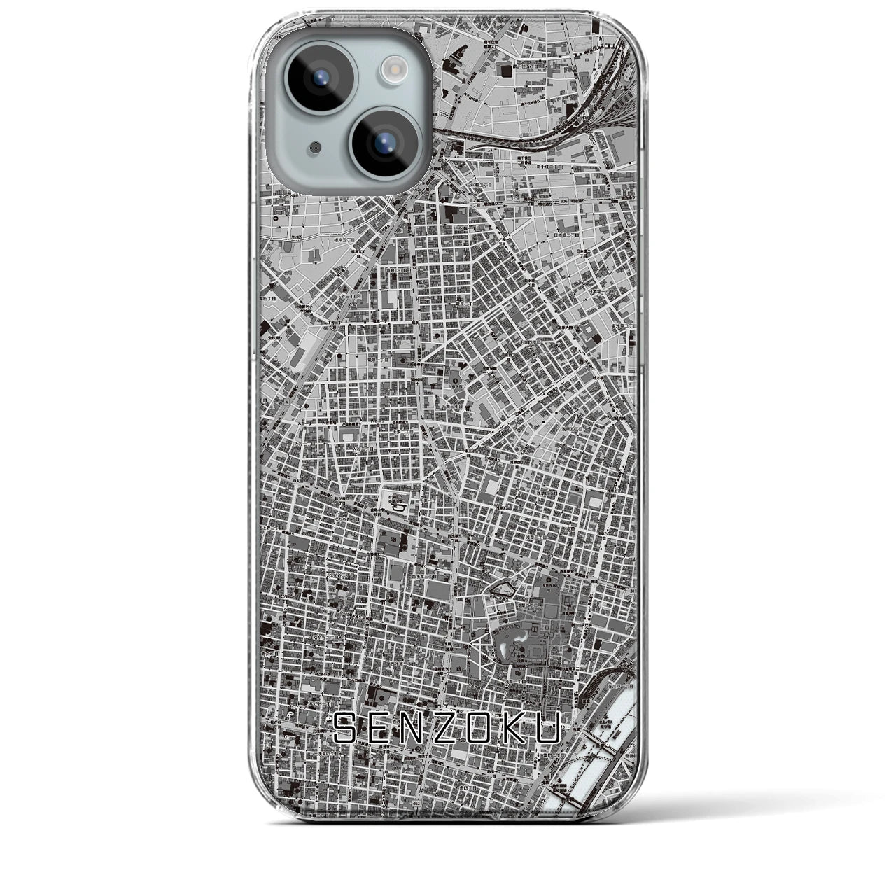 【千束(東京都)】地図柄iPhoneケース(クリアタイプ)