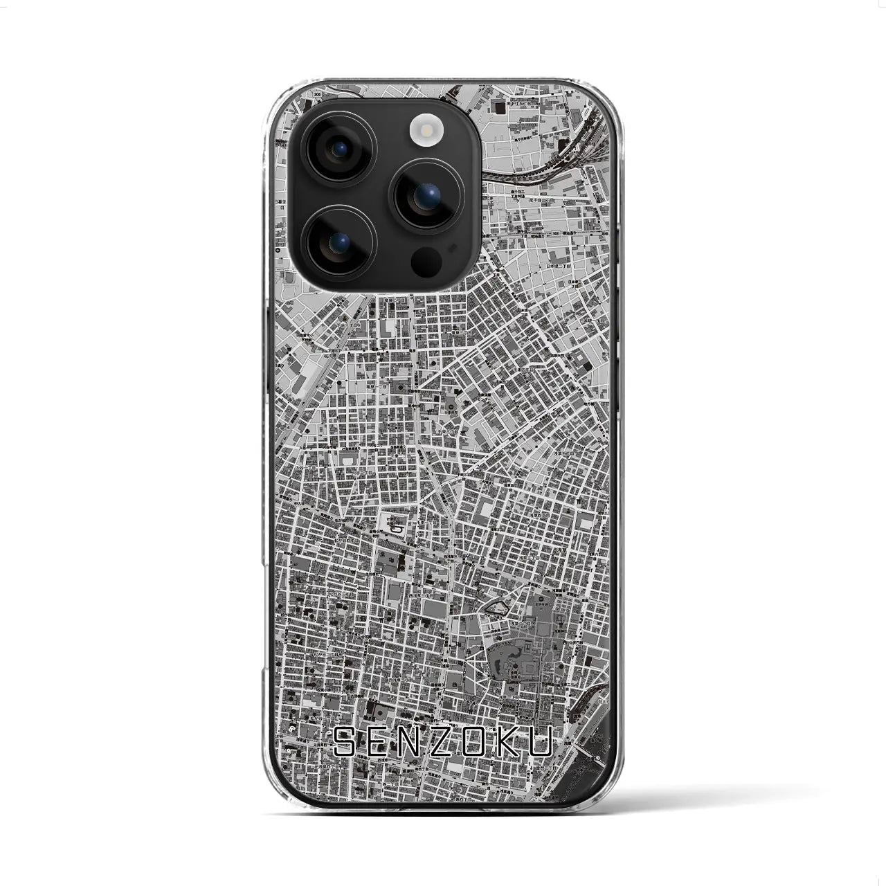 【千束(東京都)】地図柄iPhoneケース(クリアタイプ)