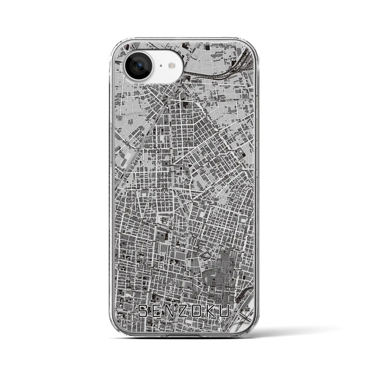 【千束(東京都)】地図柄iPhoneケース(クリアタイプ)