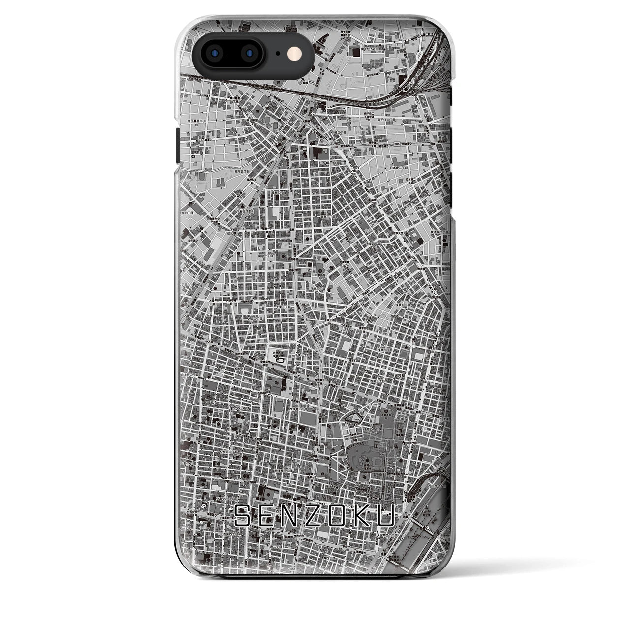 【千束(東京都)】地図柄iPhoneケース(クリアタイプ)