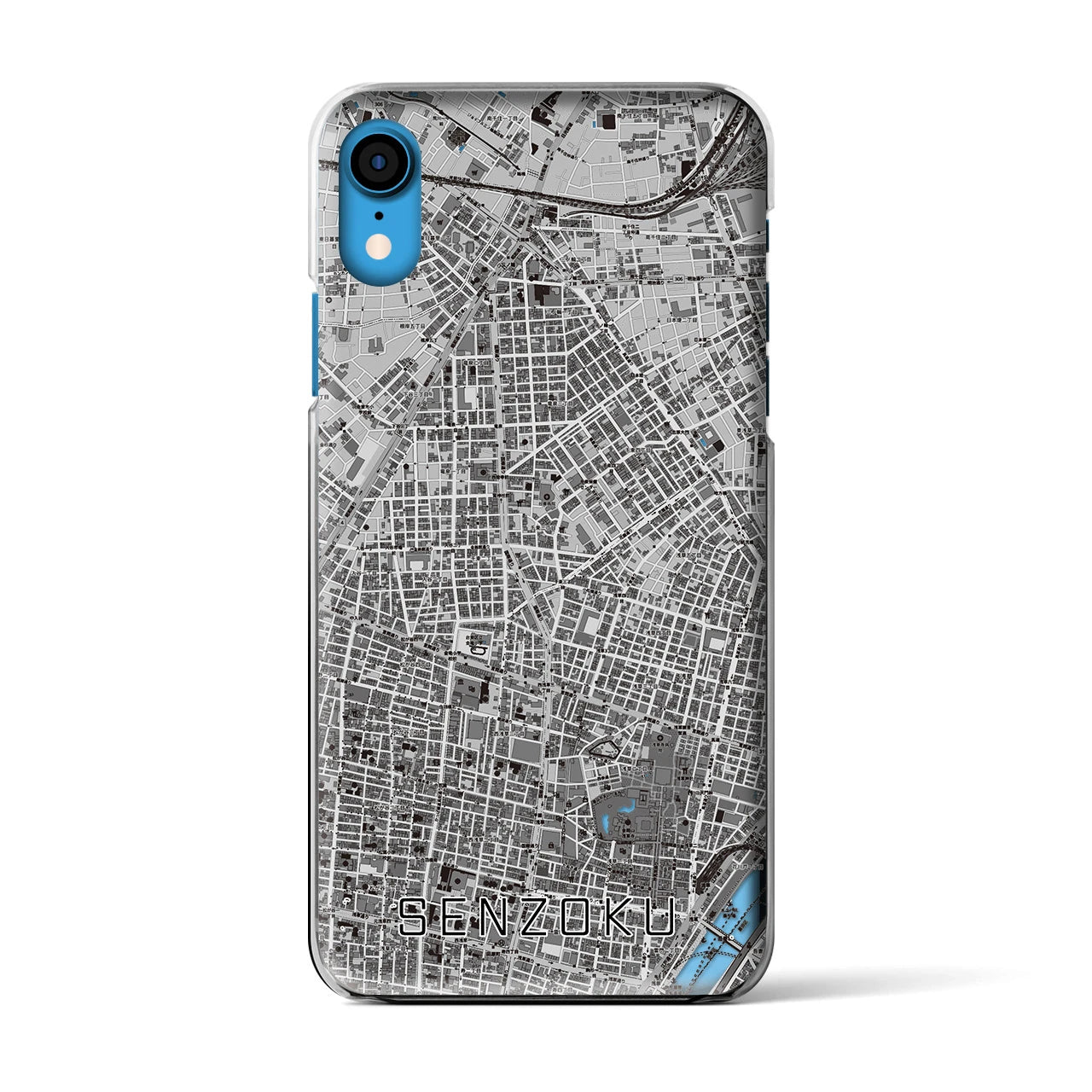 【千束(東京都)】地図柄iPhoneケース(クリアタイプ)