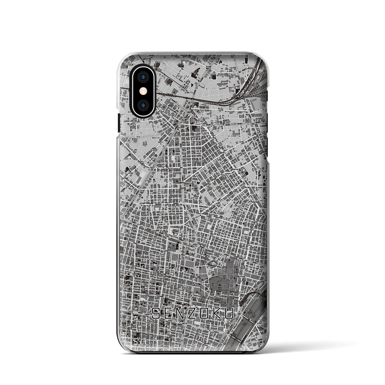 【千束(東京都)】地図柄iPhoneケース(クリアタイプ)