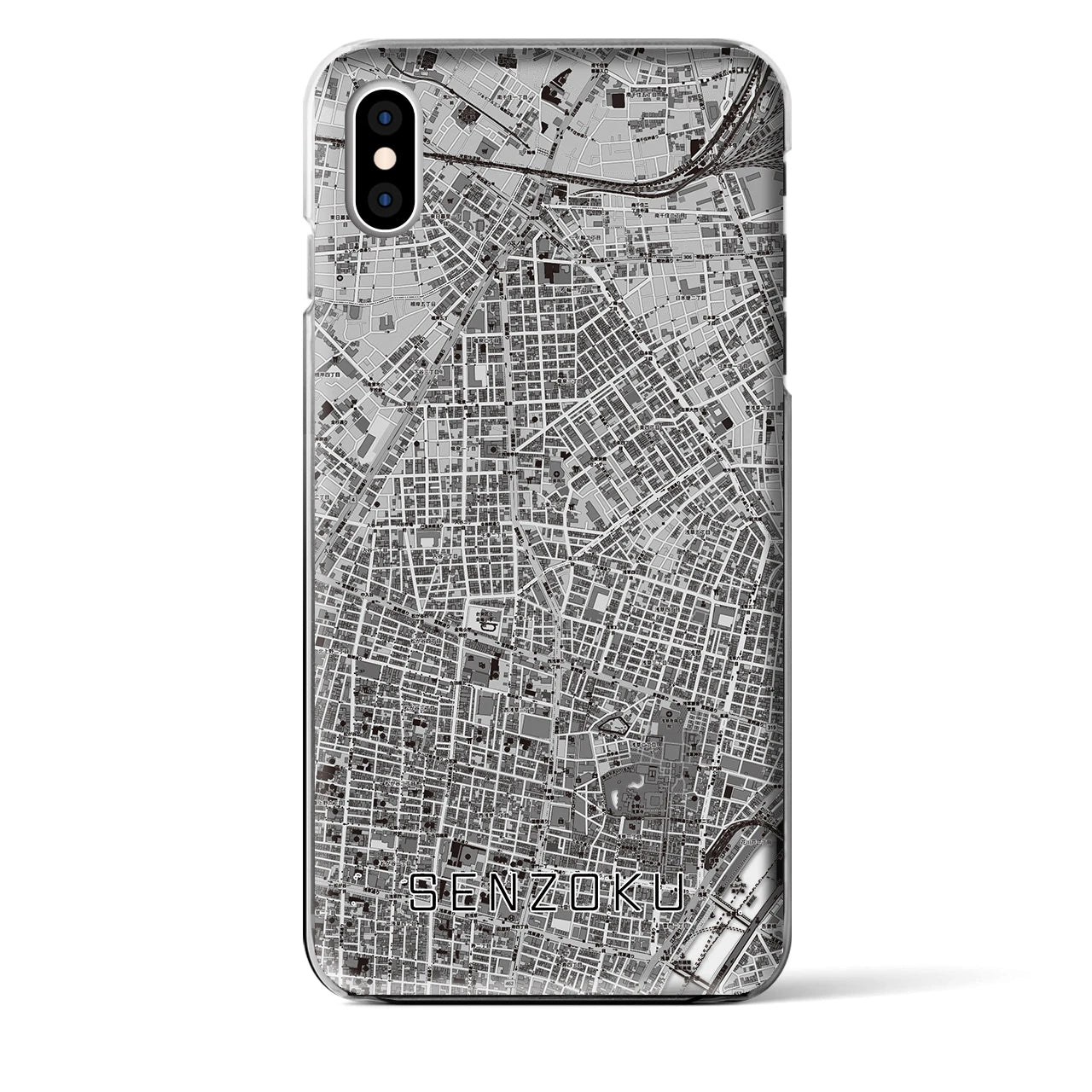 【千束(東京都)】地図柄iPhoneケース(クリアタイプ)