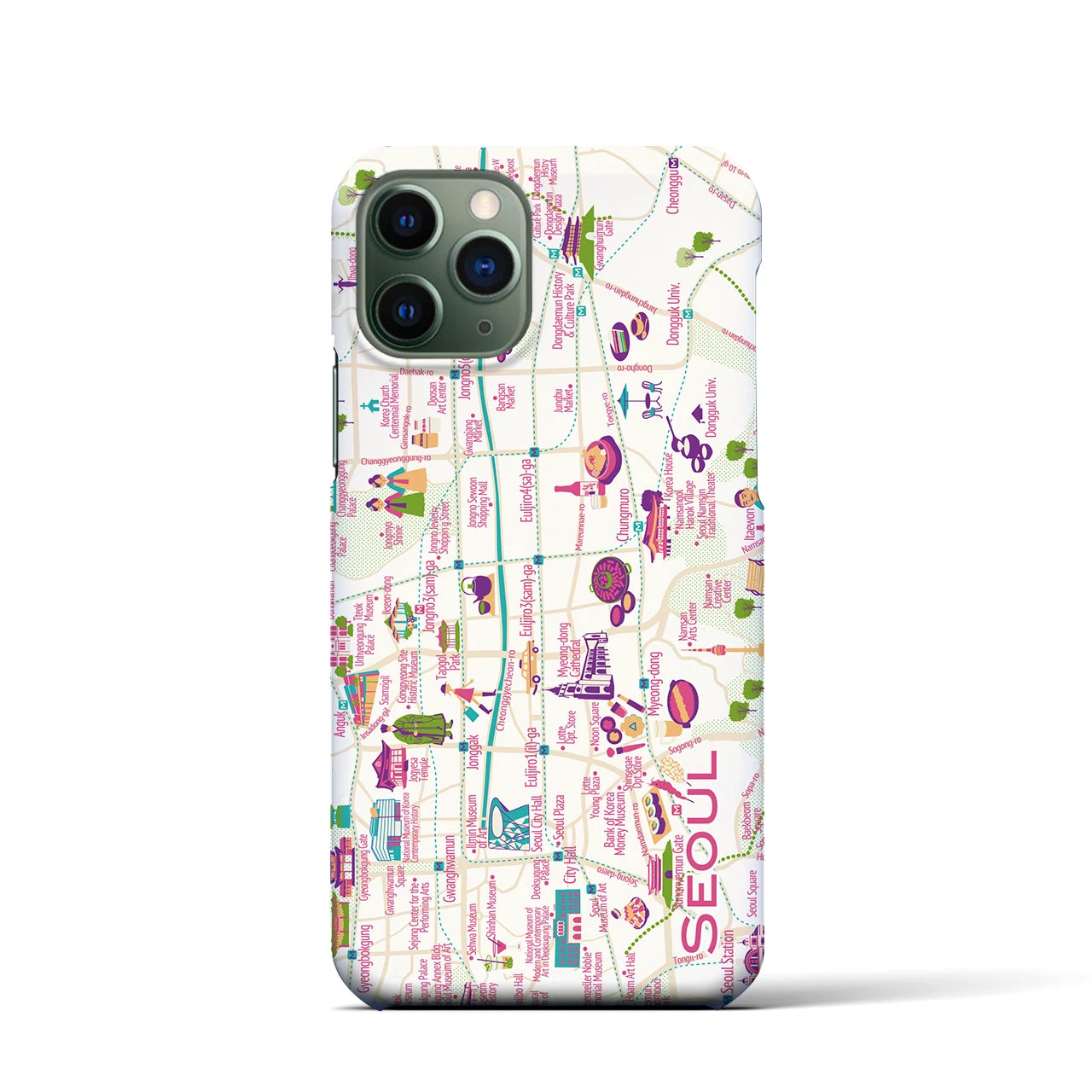 【ソウル】イラストマップiPhoneケース(バックカバータイプ)