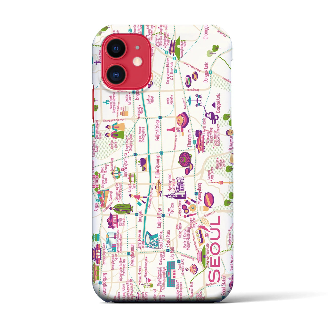 【ソウル】イラストマップiPhoneケース(バックカバータイプ)