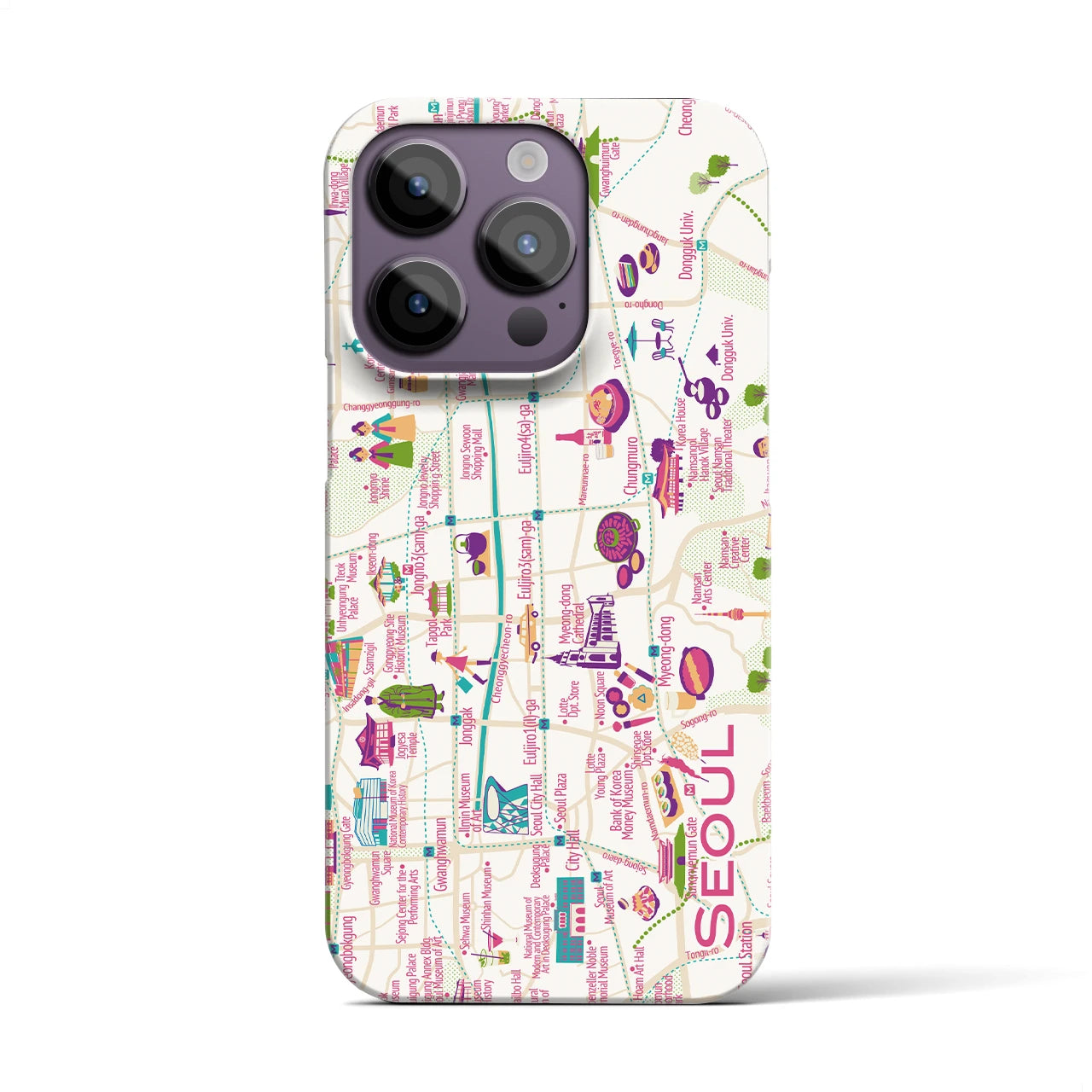 【ソウル】イラストマップiPhoneケース(バックカバータイプ)