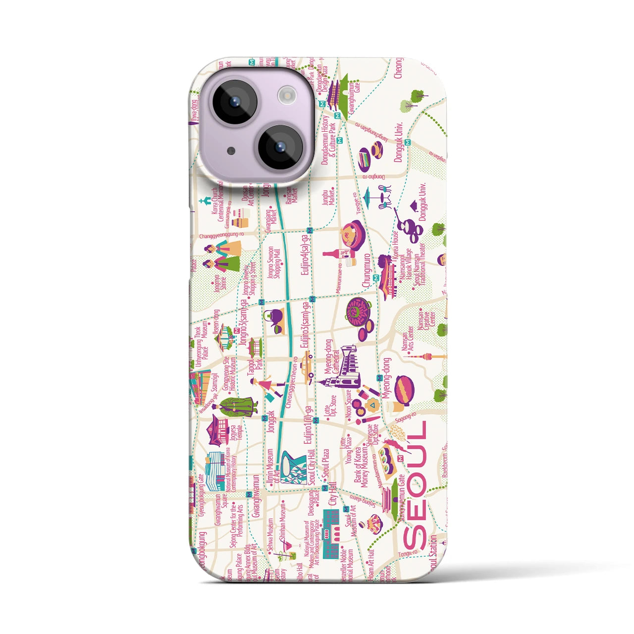【ソウル】イラストマップiPhoneケース(バックカバータイプ)