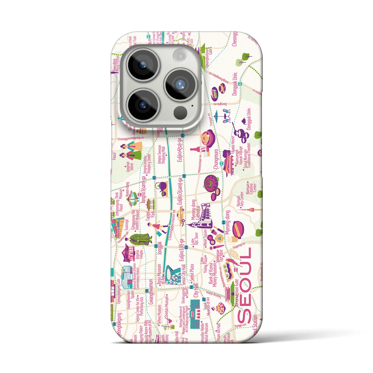 【ソウル】イラストマップiPhoneケース(バックカバータイプ)