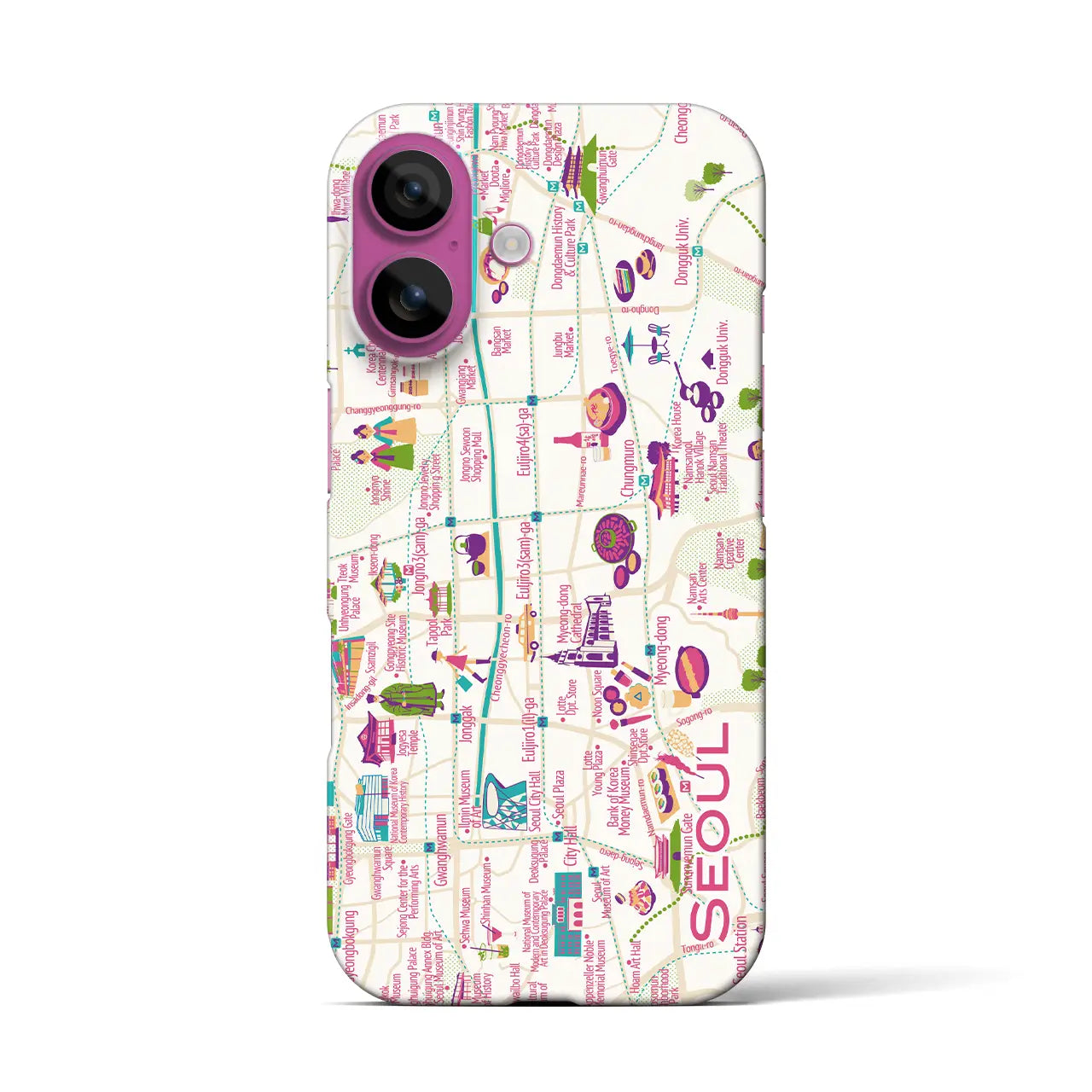 【ソウル】イラストマップiPhoneケース(バックカバータイプ)