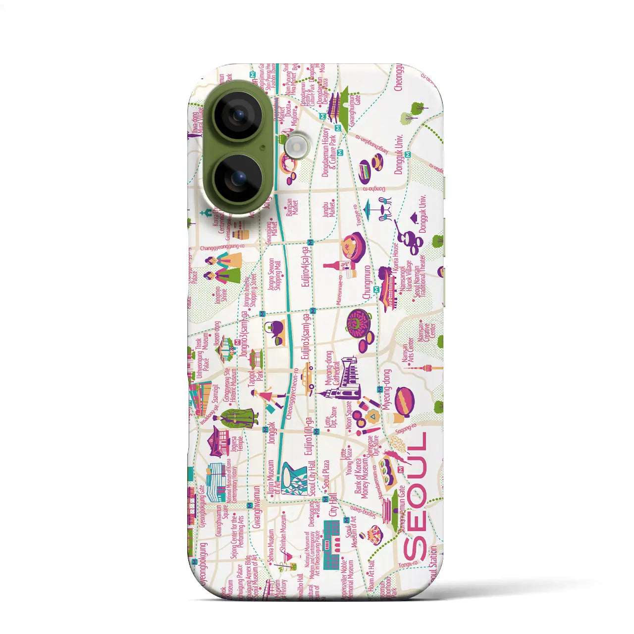 【ソウル】イラストマップiPhoneケース(バックカバータイプ)