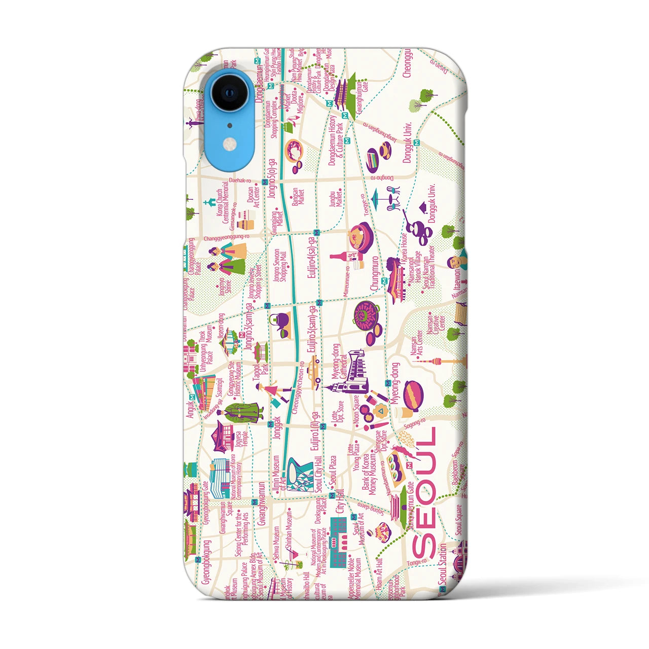 【ソウル】イラストマップiPhoneケース(バックカバータイプ)