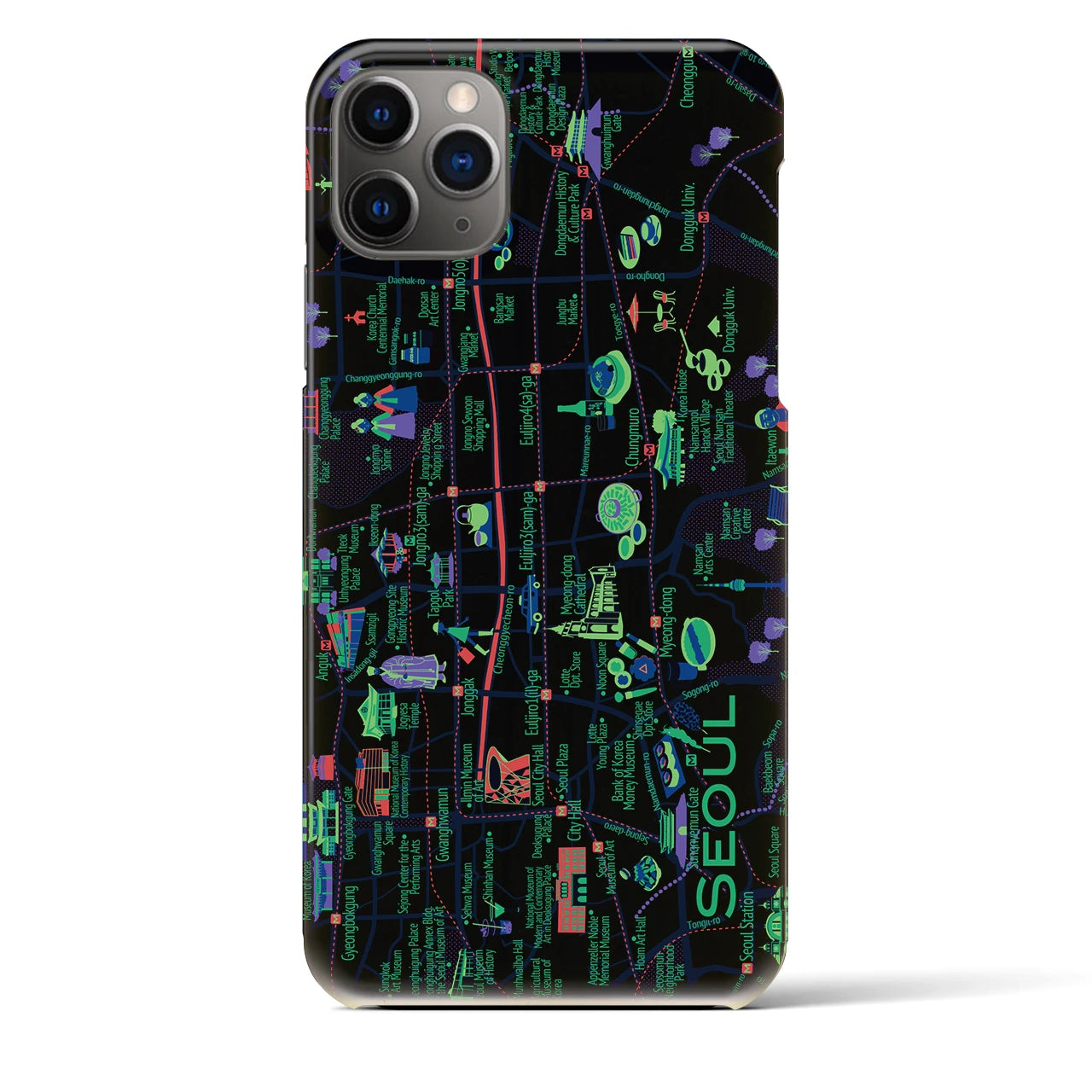 【ソウル】イラストマップiPhoneケース(バックカバータイプ)