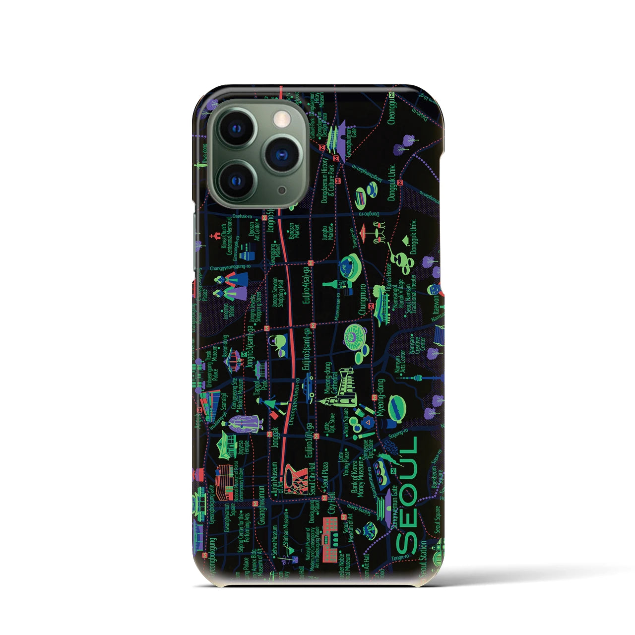 【ソウル】イラストマップiPhoneケース(バックカバータイプ)