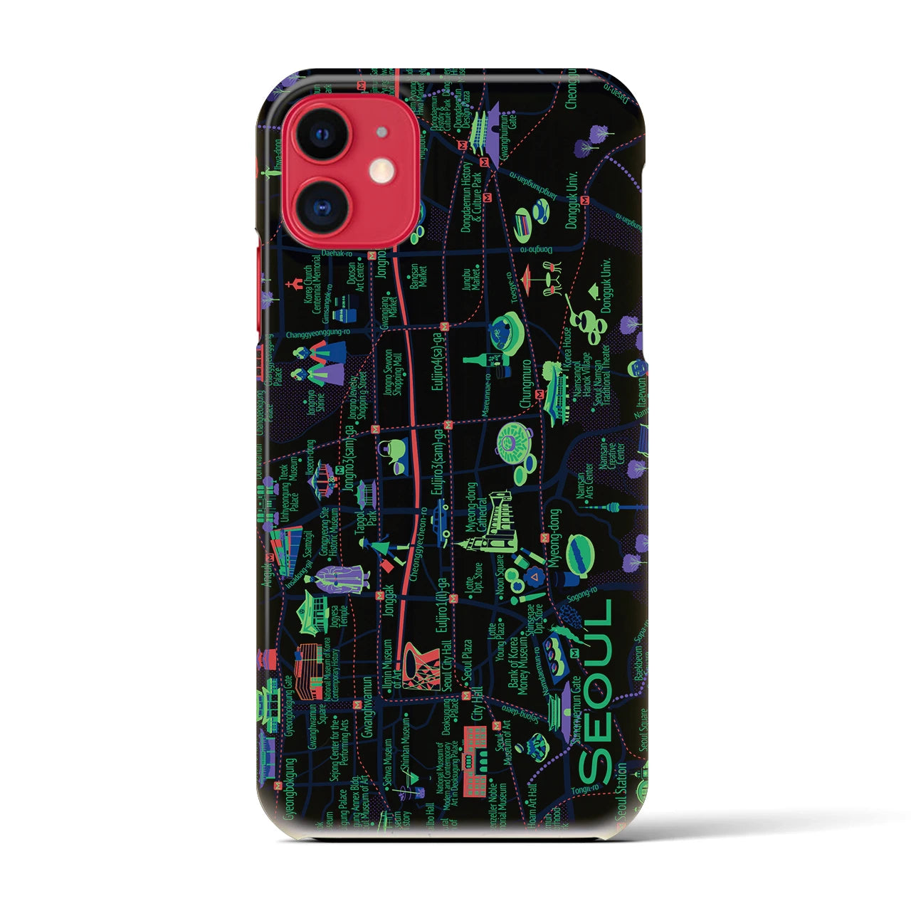 【ソウル】イラストマップiPhoneケース(バックカバータイプ)