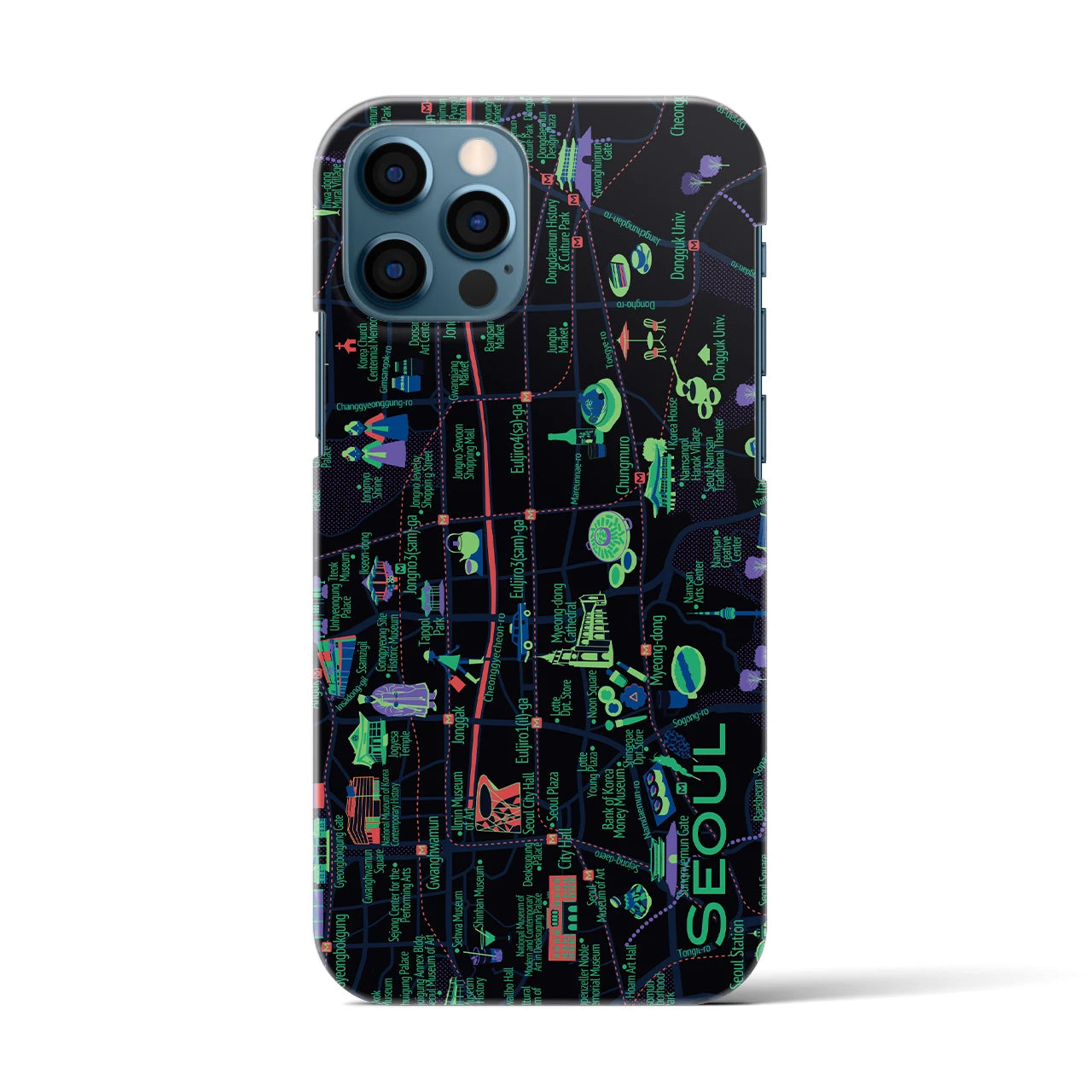 【ソウル】イラストマップiPhoneケース(バックカバータイプ)