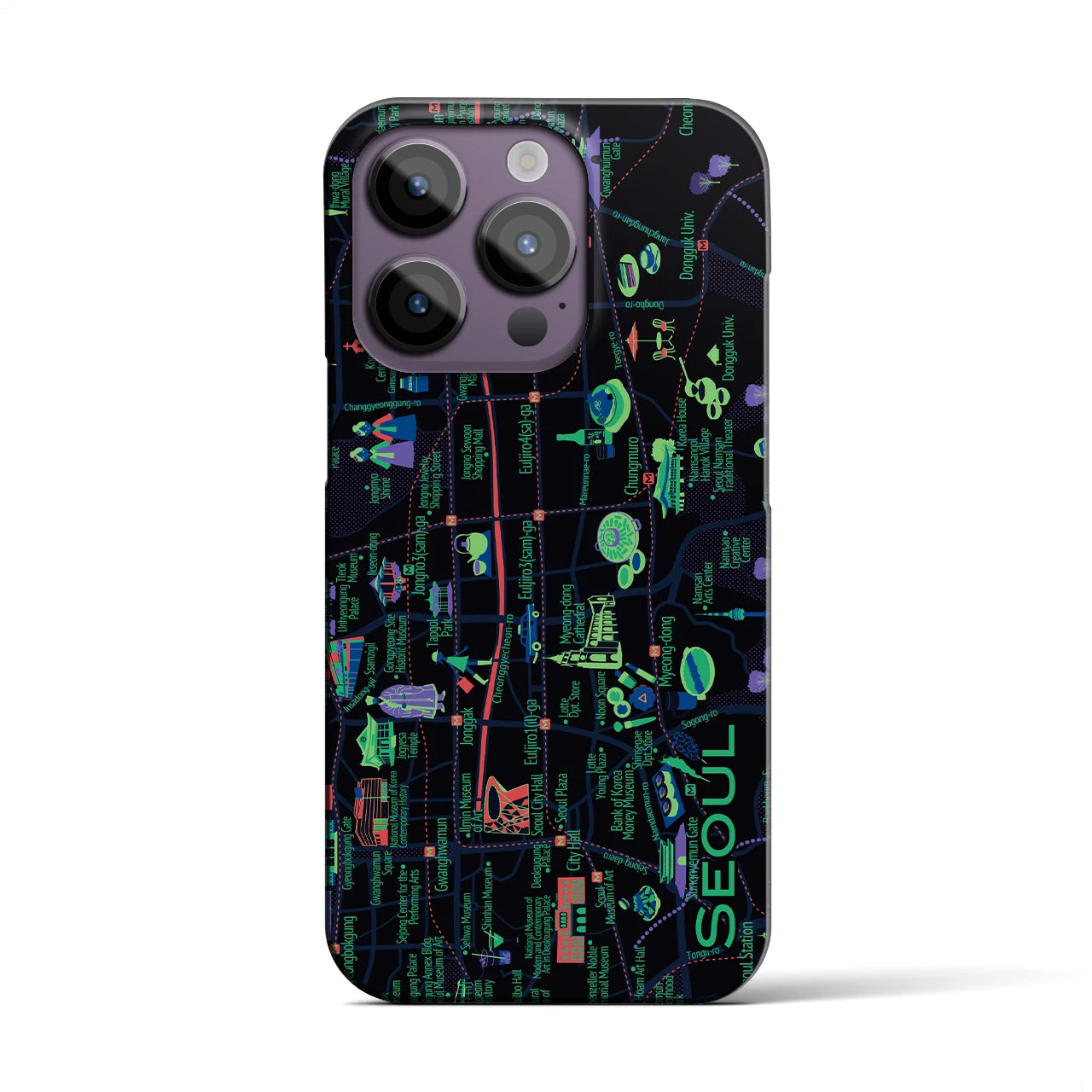 【ソウル】イラストマップiPhoneケース(バックカバータイプ)