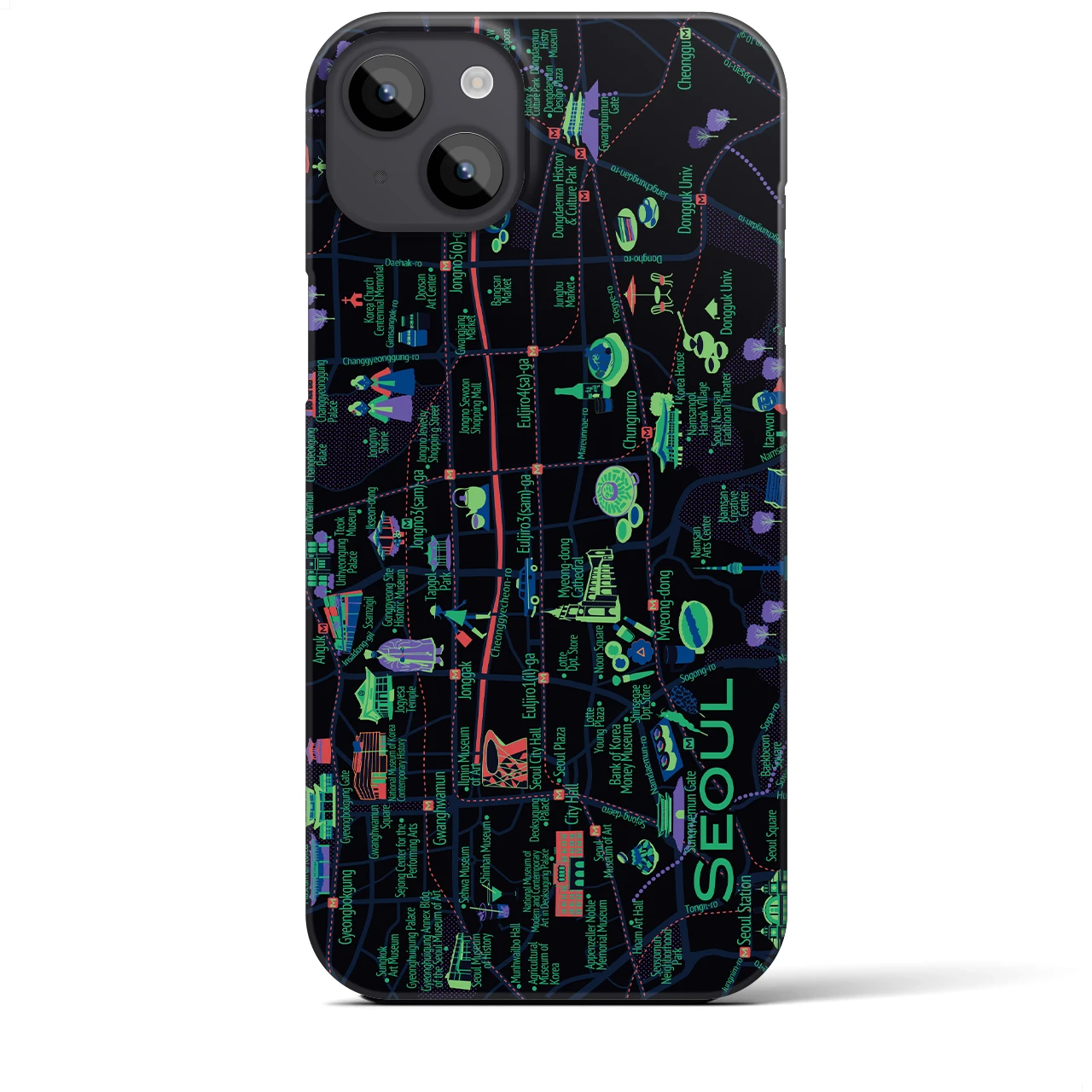 【ソウル】イラストマップiPhoneケース(バックカバータイプ)