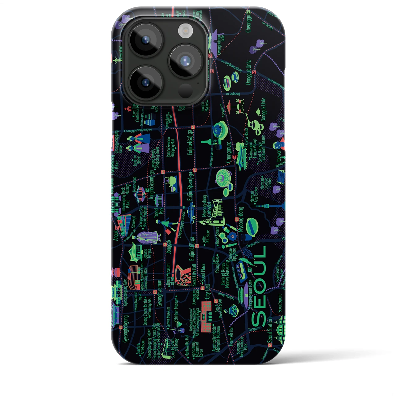 【ソウル】イラストマップiPhoneケース(バックカバータイプ)