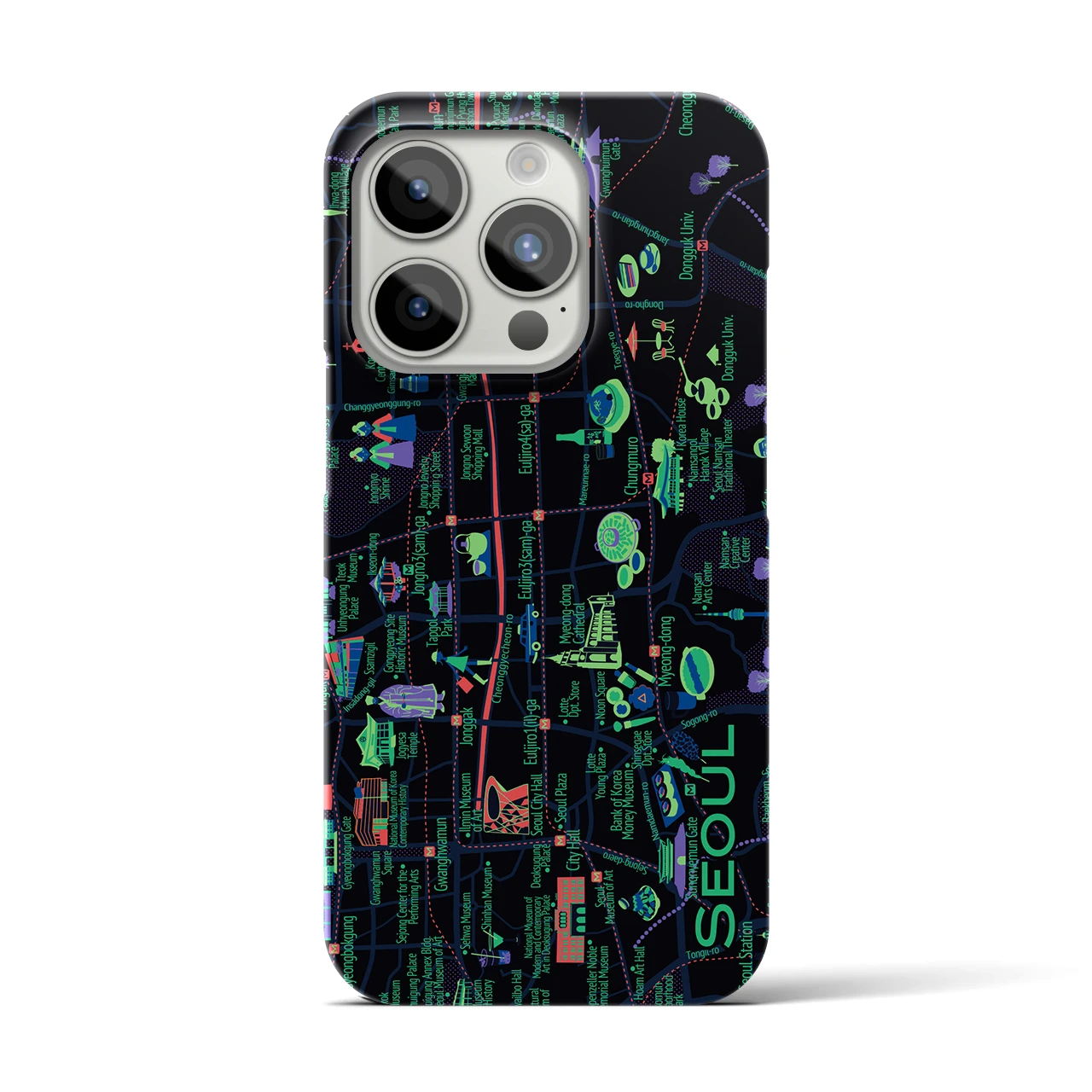 【ソウル】イラストマップiPhoneケース(バックカバータイプ)