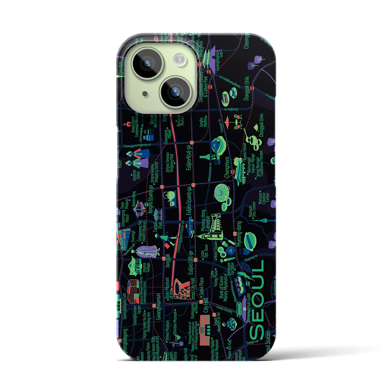 【ソウル】イラストマップiPhoneケース(バックカバータイプ)